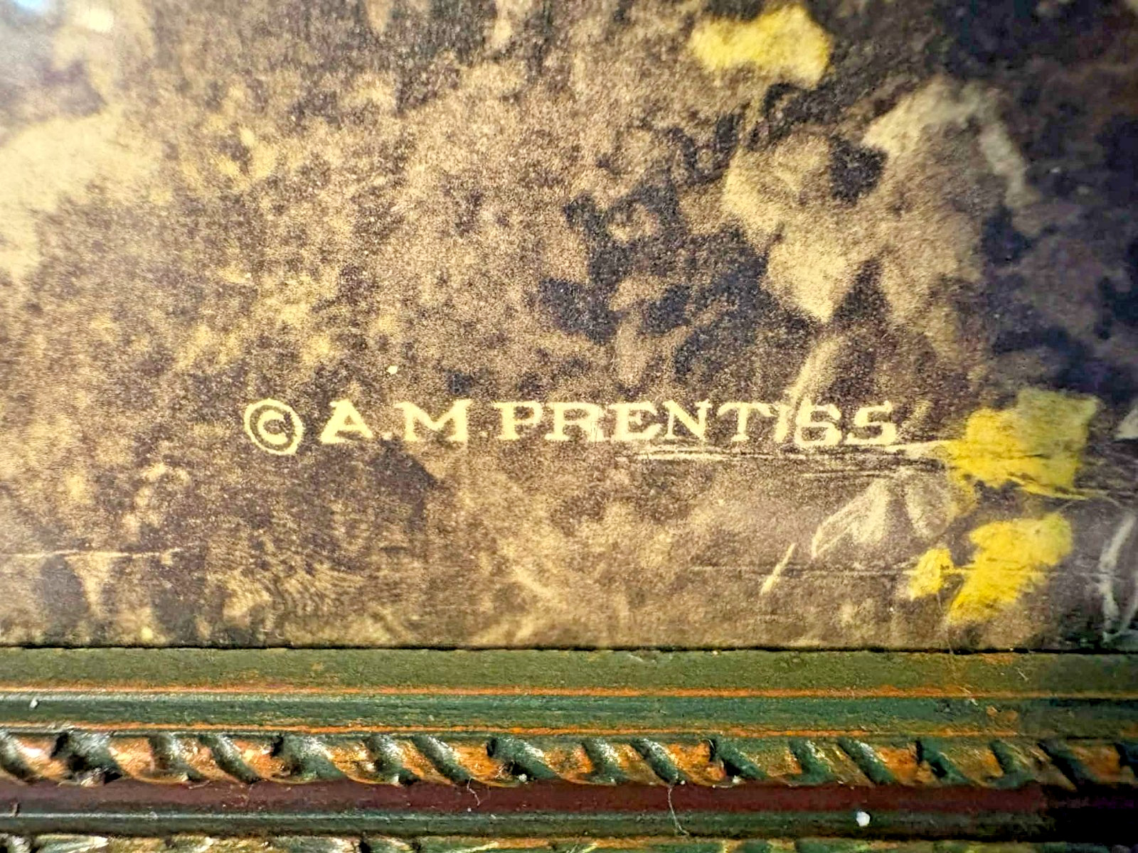 Rare #2 Multnomah Falls Framed 9-1/2"x17" Arthur Prentiss Photograph