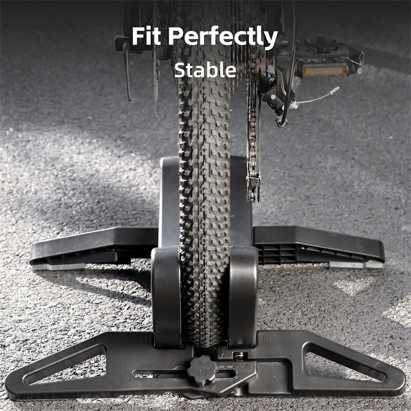 Adjustable Bicycle Stand Rack ABS MTB Road Bike Indoor Floor Parking Stand Black