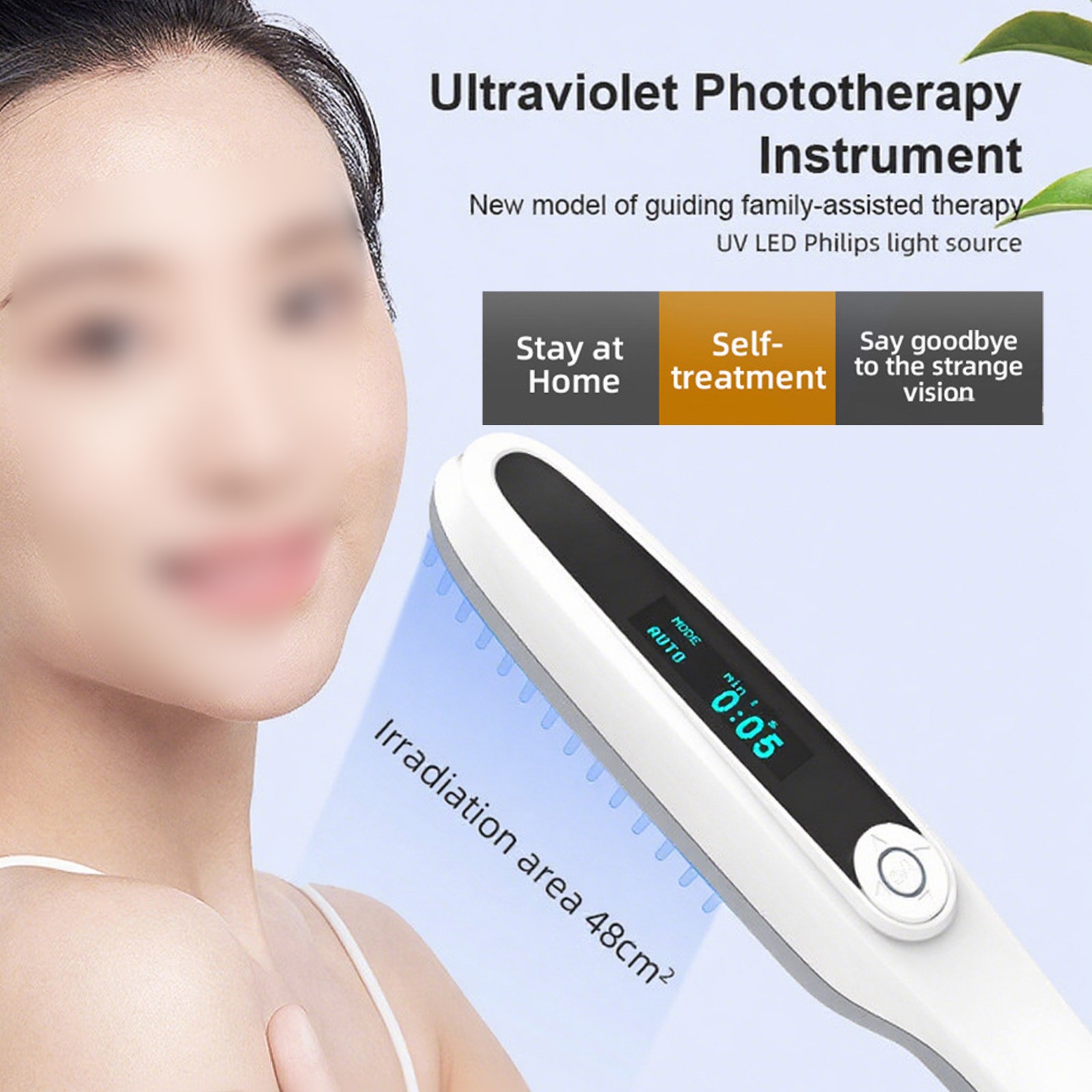 311nm UVB Phototherapy Lamp Narrowband – Handheld UVB Light Device BulbfR