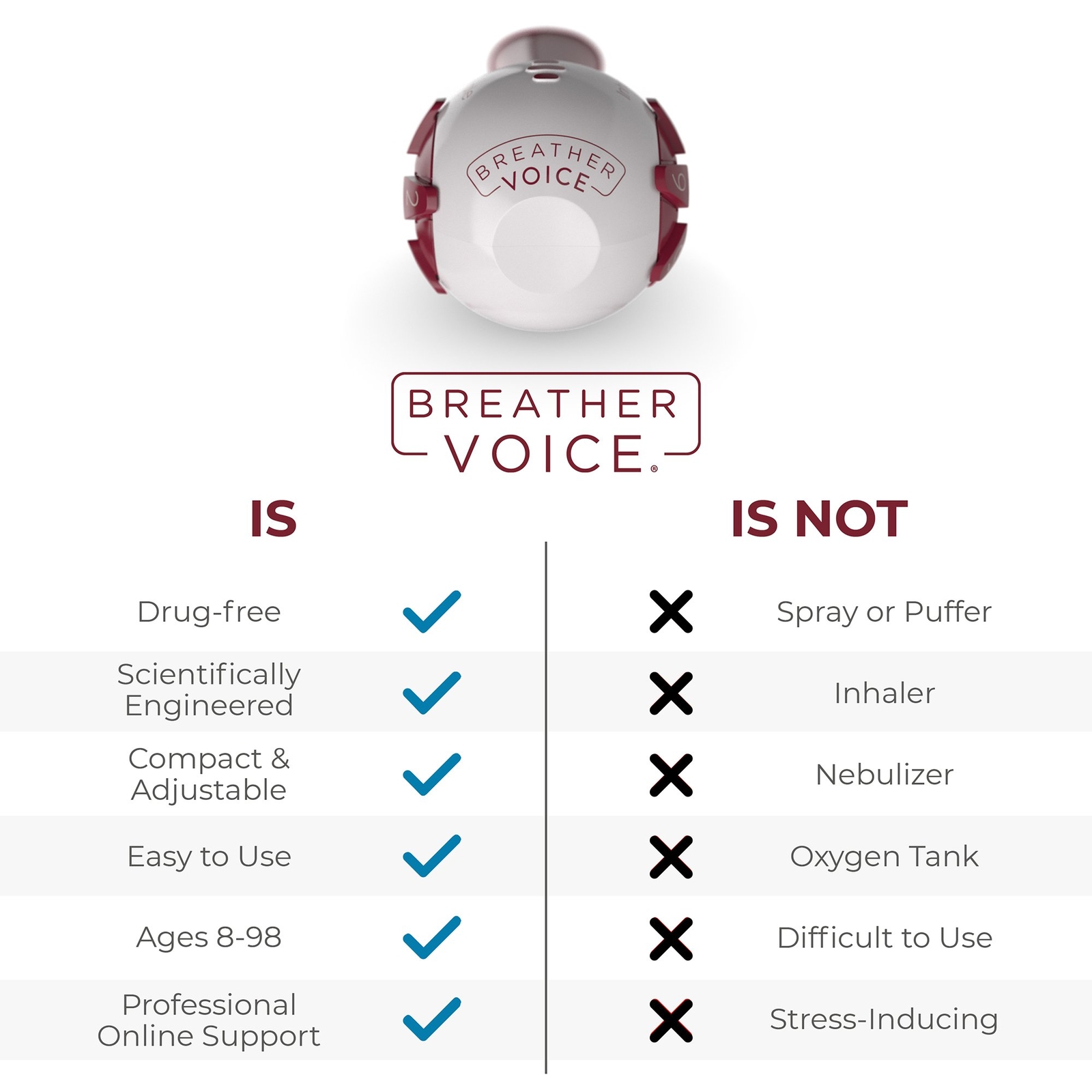 Breather Voice Respiratory Muscle Trainer BVOICE
