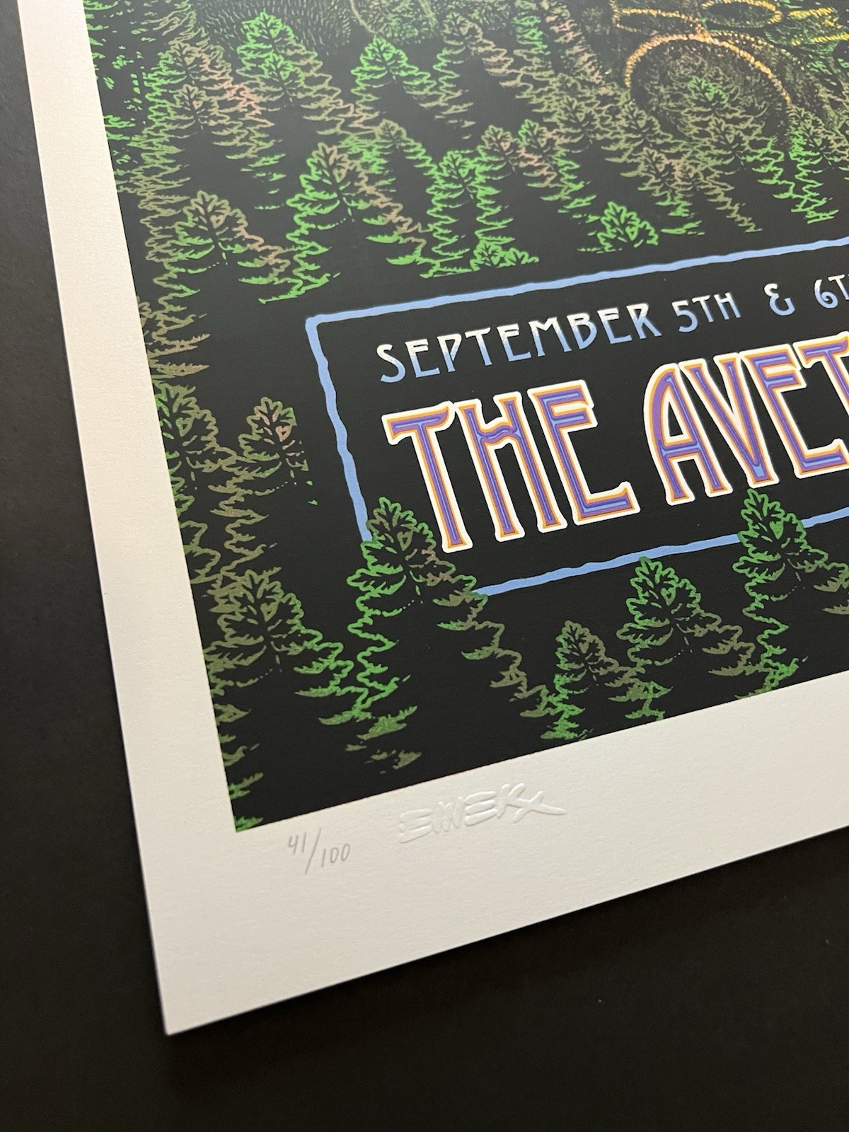 Emek Avett Brothers Troutdale 2014 poster AE pearl paper #/100 signed rare print