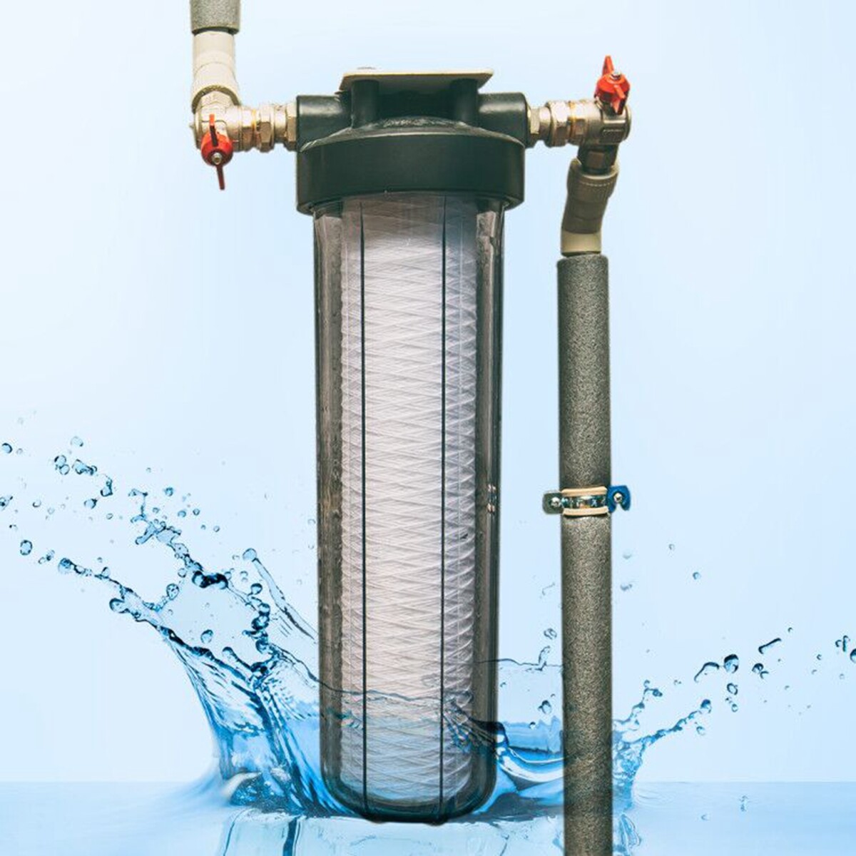 6 Pack 10" x 2.5" Whole House Well Water Filtration String Wound Sediment Filter