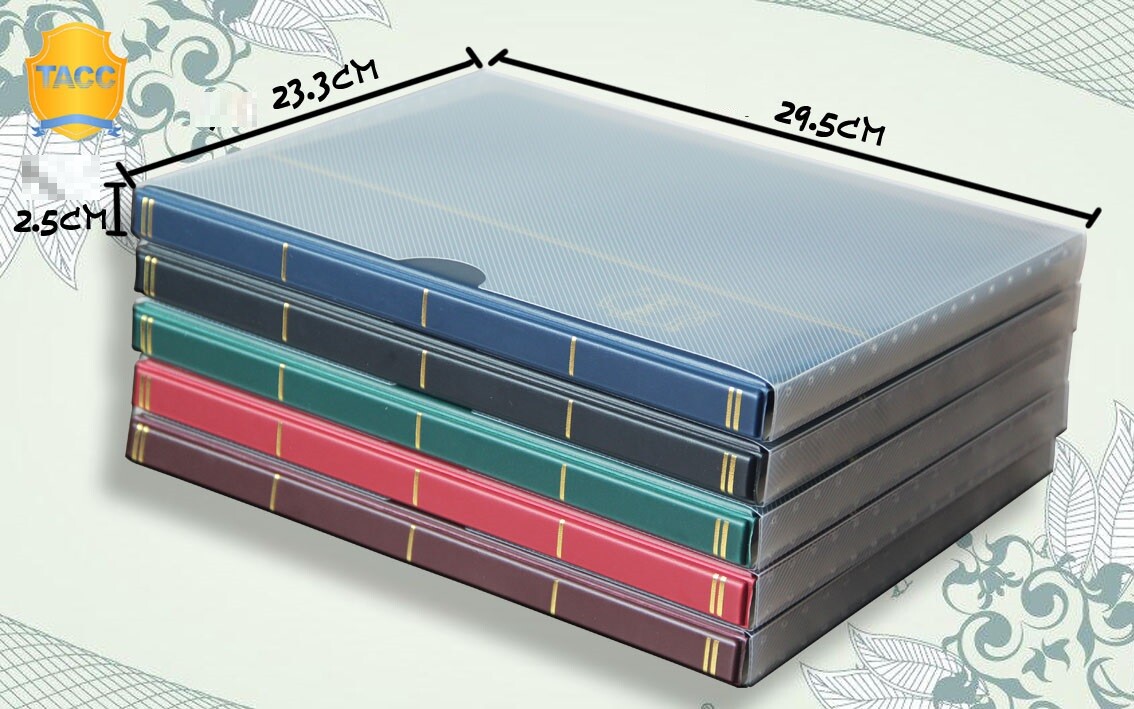 60 Pockets Paper Money Currency Banknote Collection Book Storage Leather Album