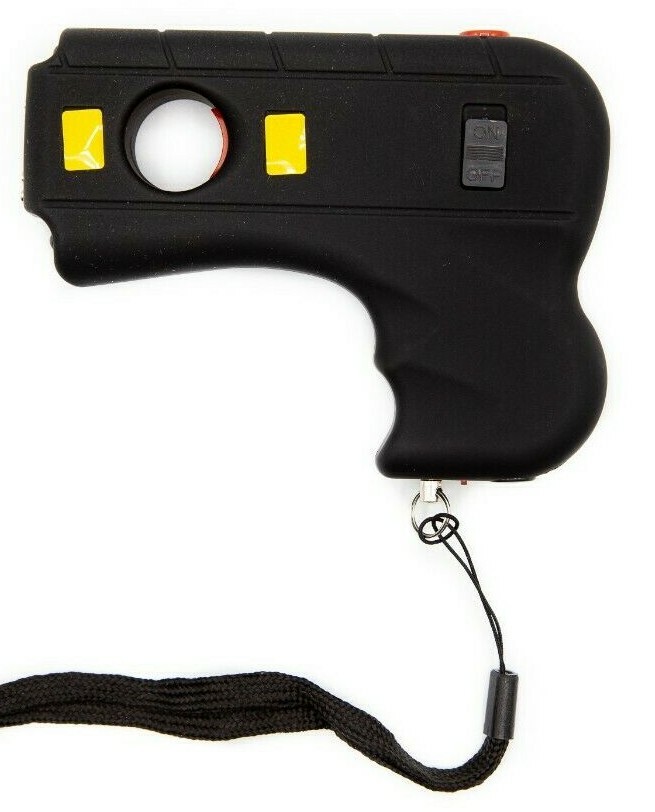 Defender Stun Gun Tactical High Powered LED Light W/ Safety Switch and Case Blac