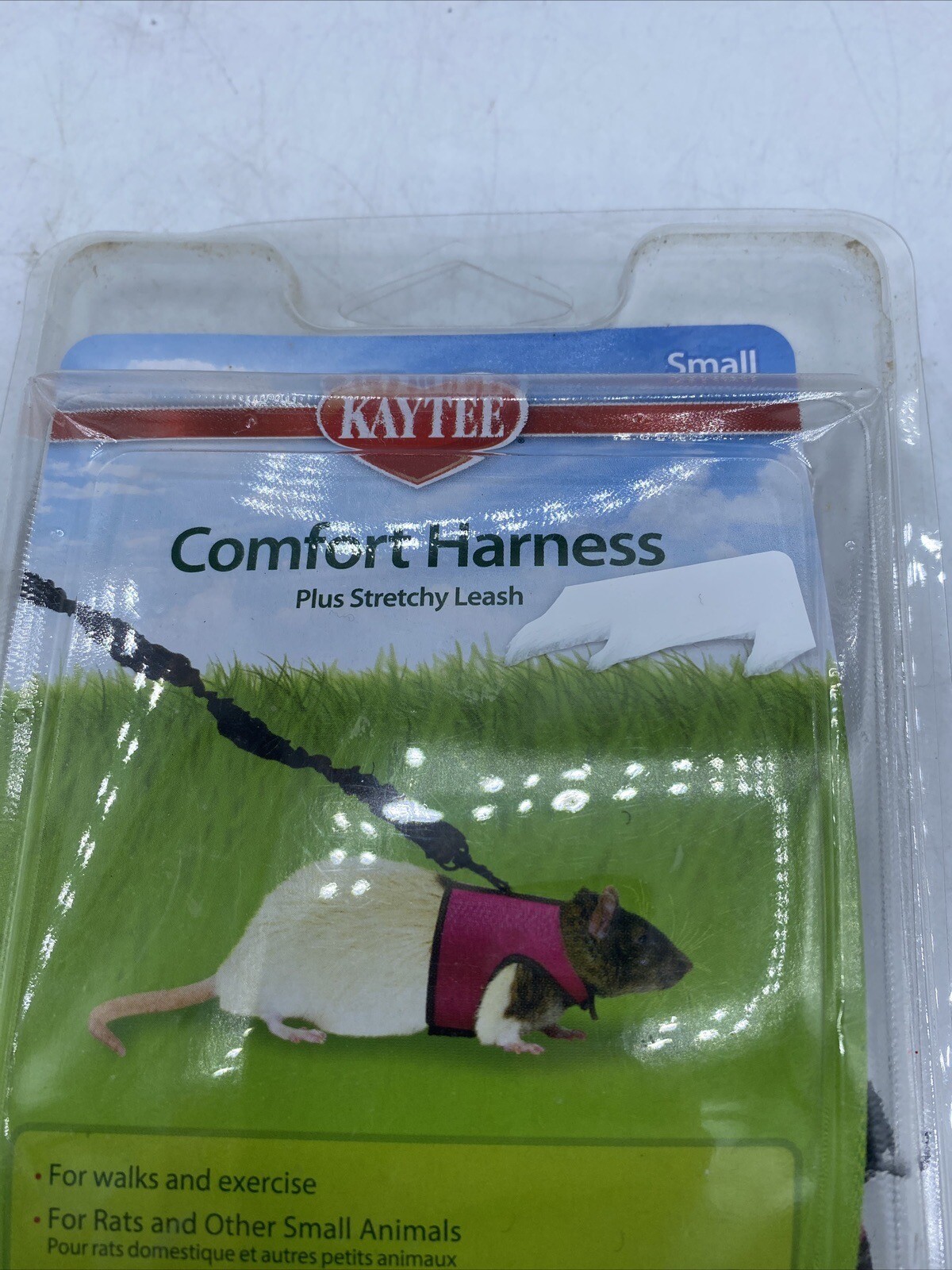 Green Kaytee Super Pet Comfort Harness W/Stretchy Stroller Safe Small Nylon New