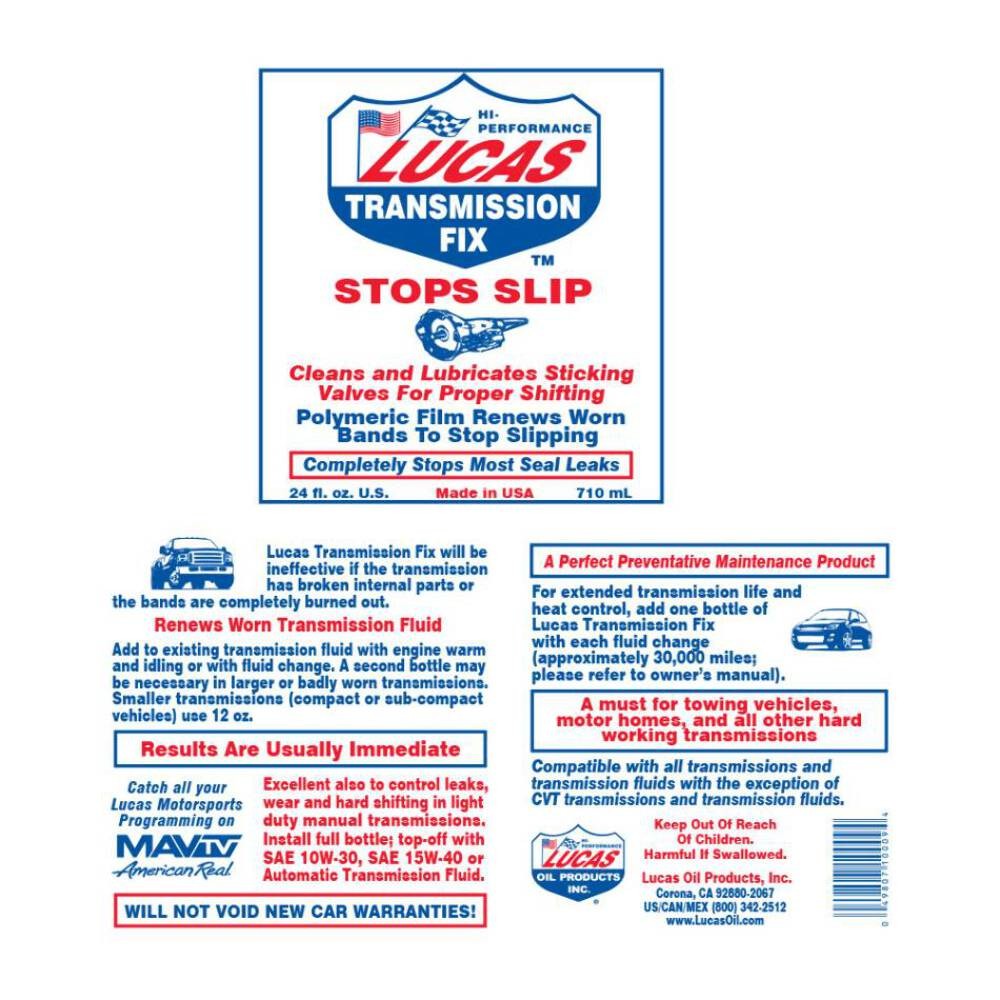 LUCAS Transmission Fix STOPS SLIP 24oz