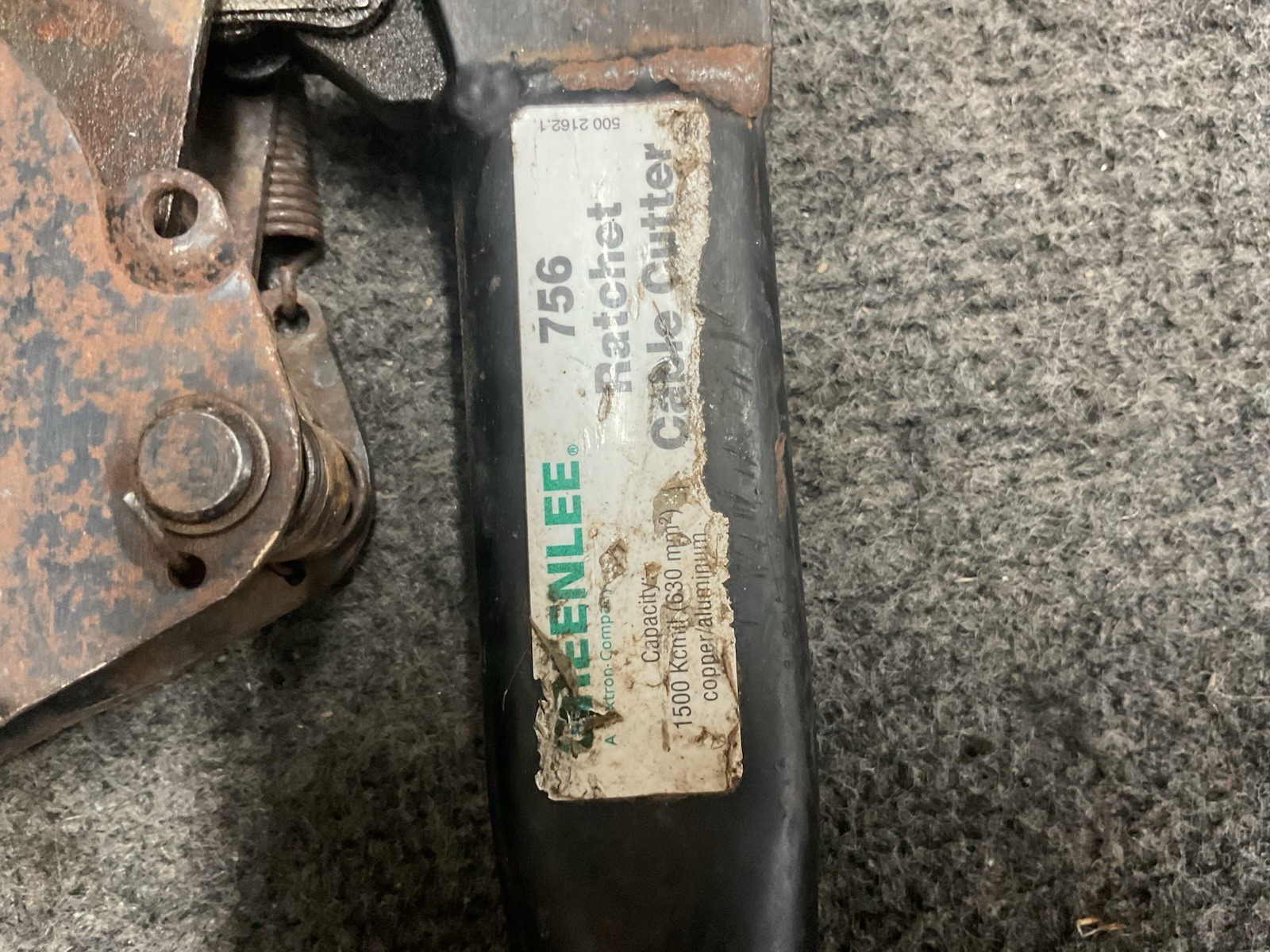 Lot of 2 Greenlee 756 Ratchet Cable Cutters