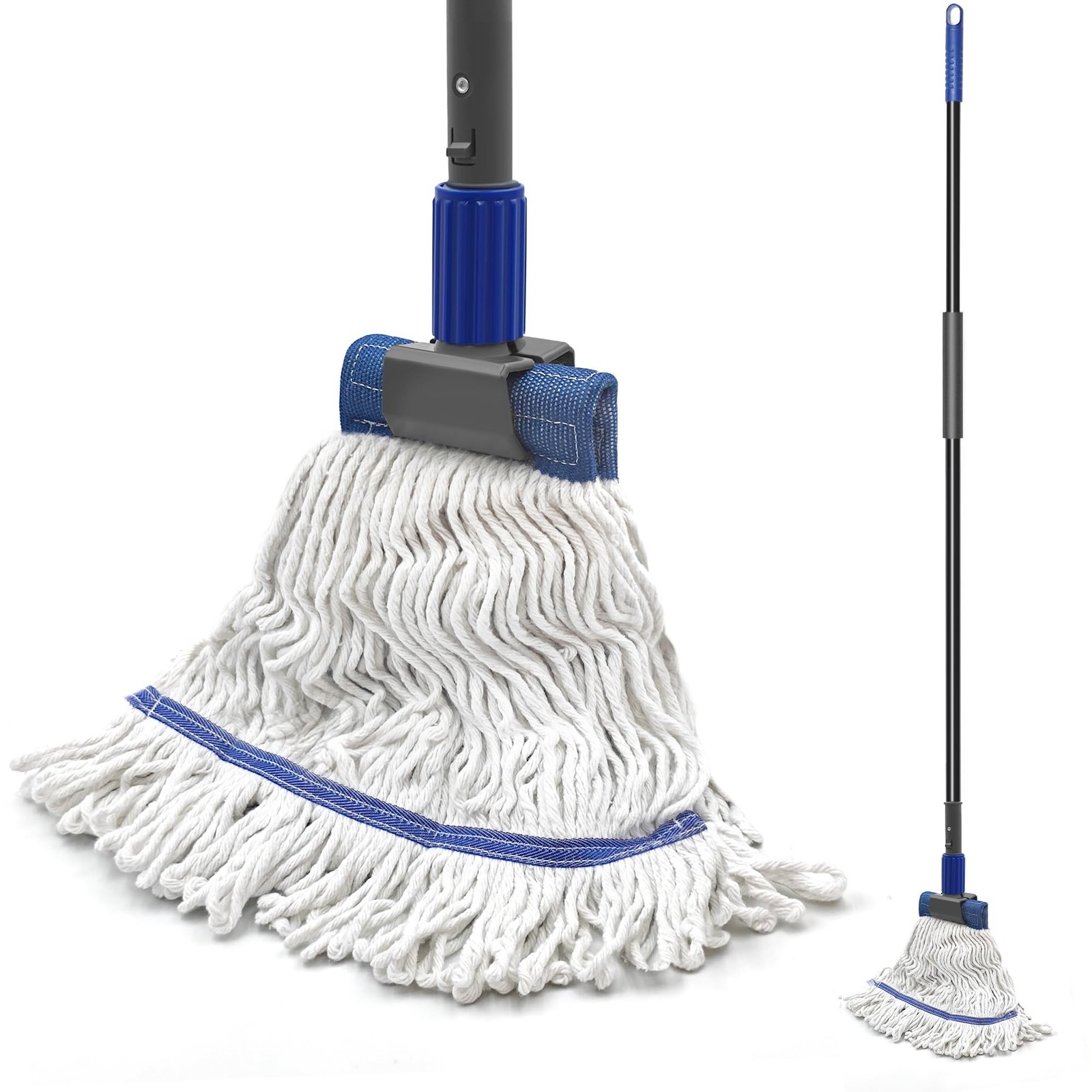 Commercial Mop Heavy Duty, 57.5 inches Long Handle Large Looped-End Industria...