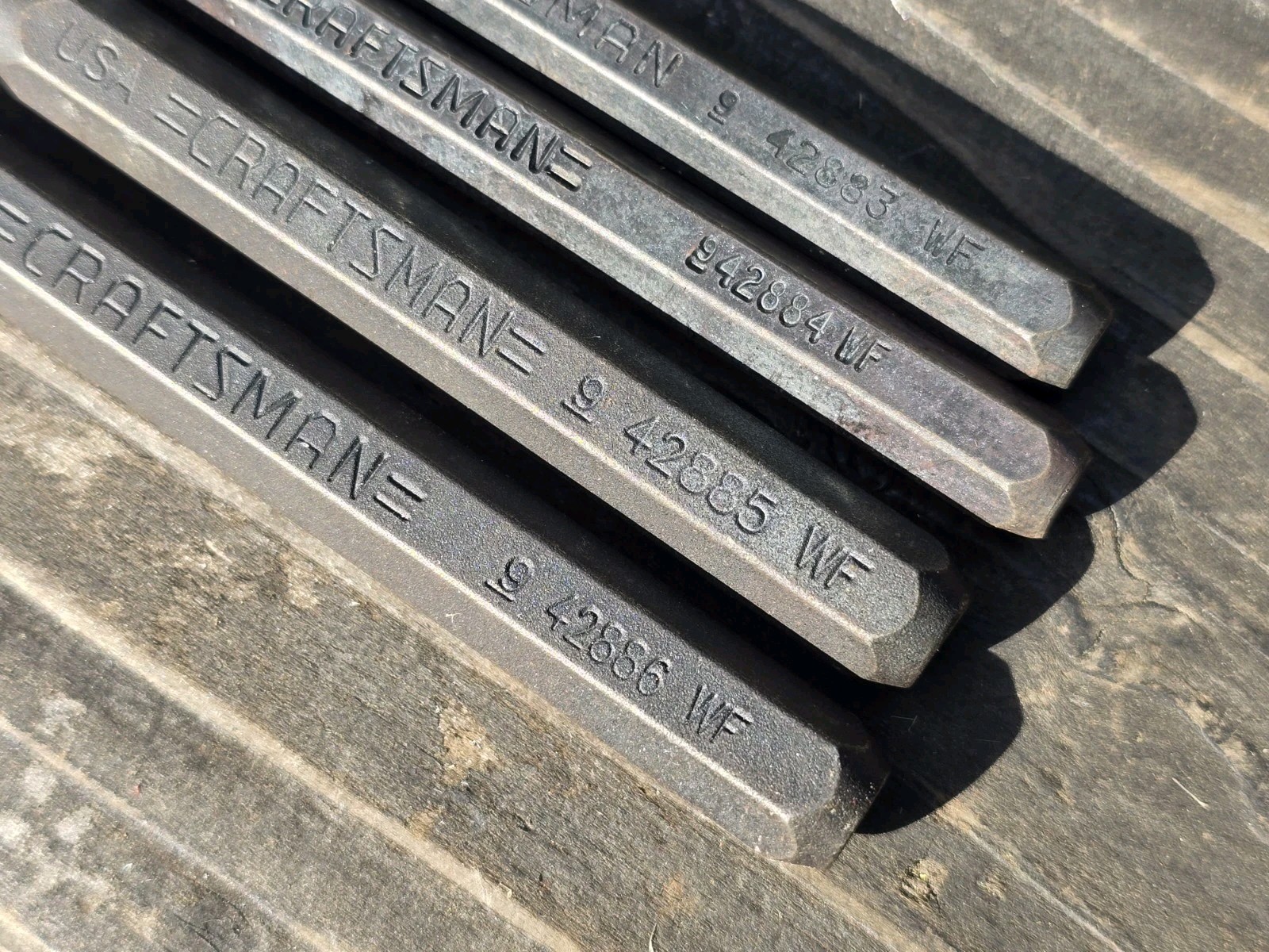 Lot of 4 Vtg Craftsman Punches 42883-42886 1/8" - 1/4" NOS