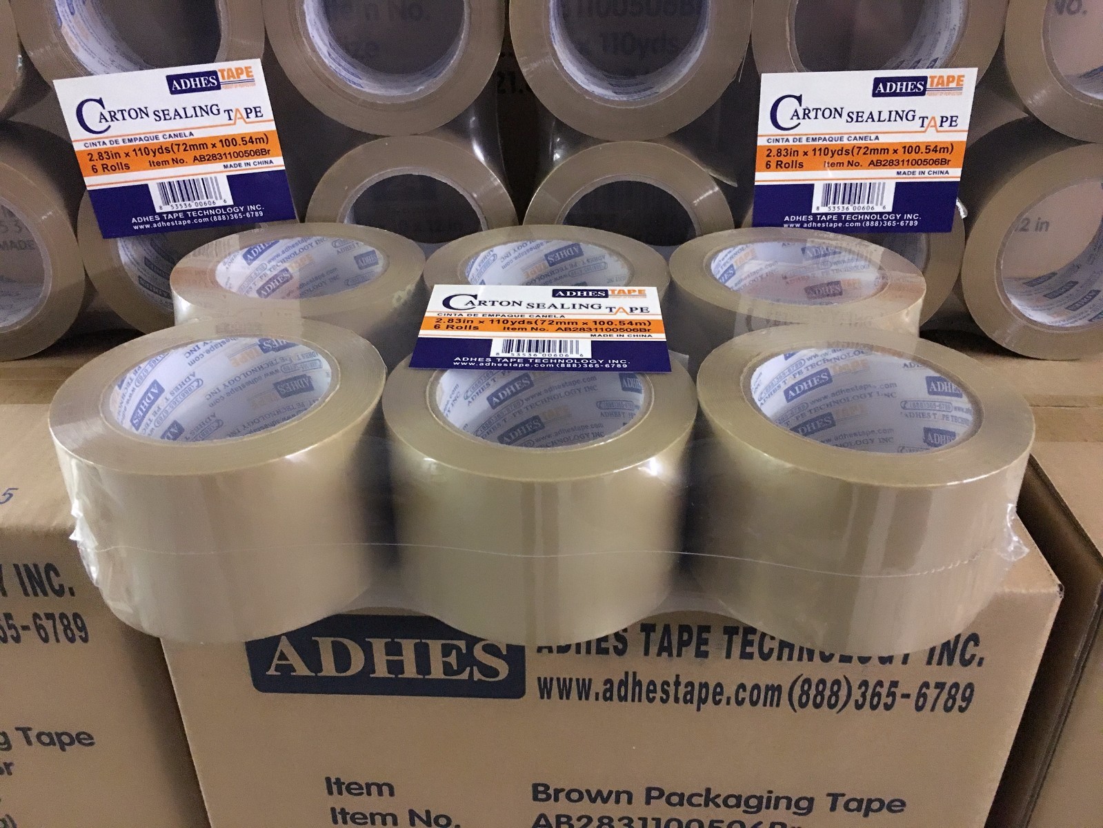 (48) Rolls Tan / Brown Packing Tapes 3 Inch 110 Yards 2.0 Mil
