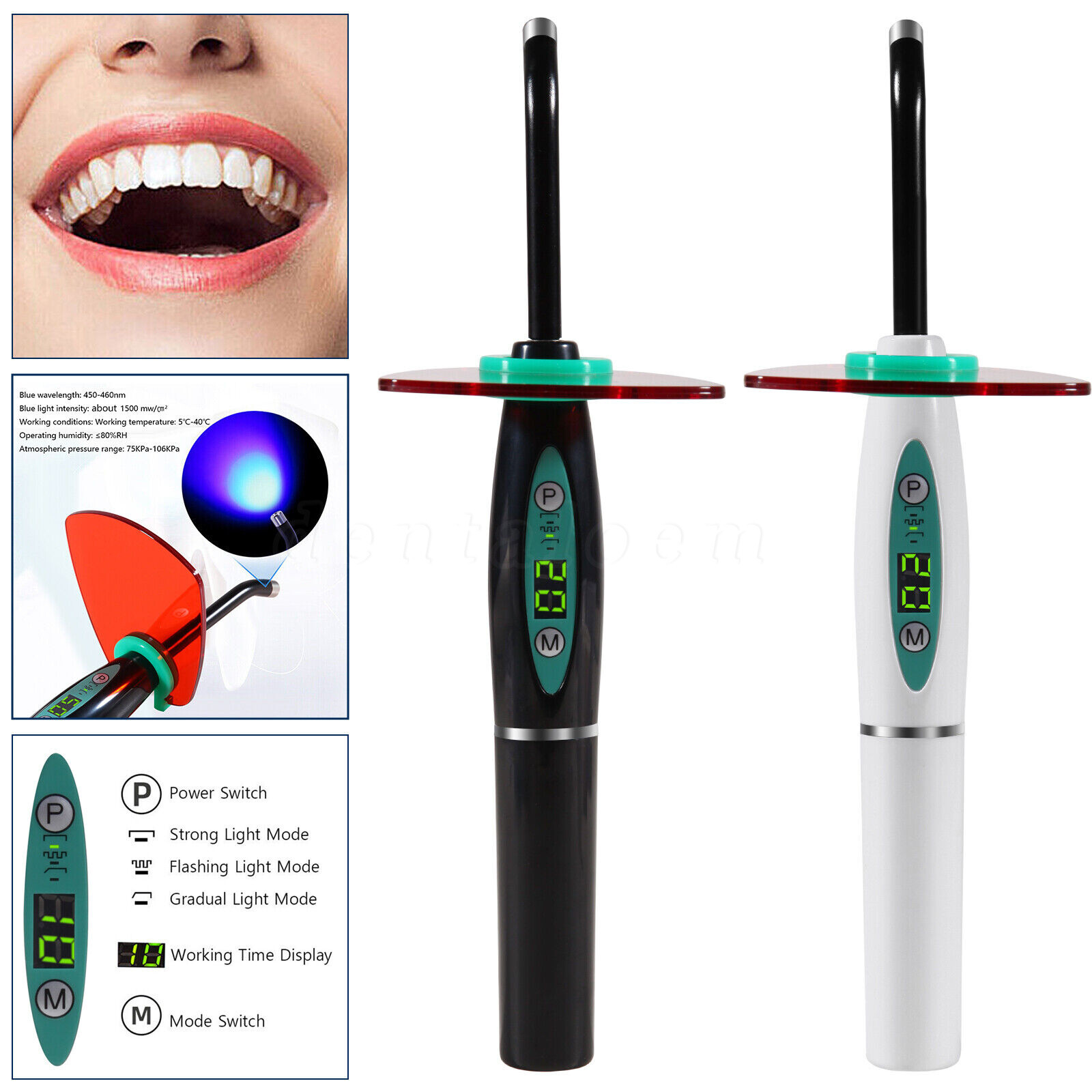 Dental Estilo Woodpecker Lampara /Fotocurado con Sistema de Blanqueamien 1500mW
