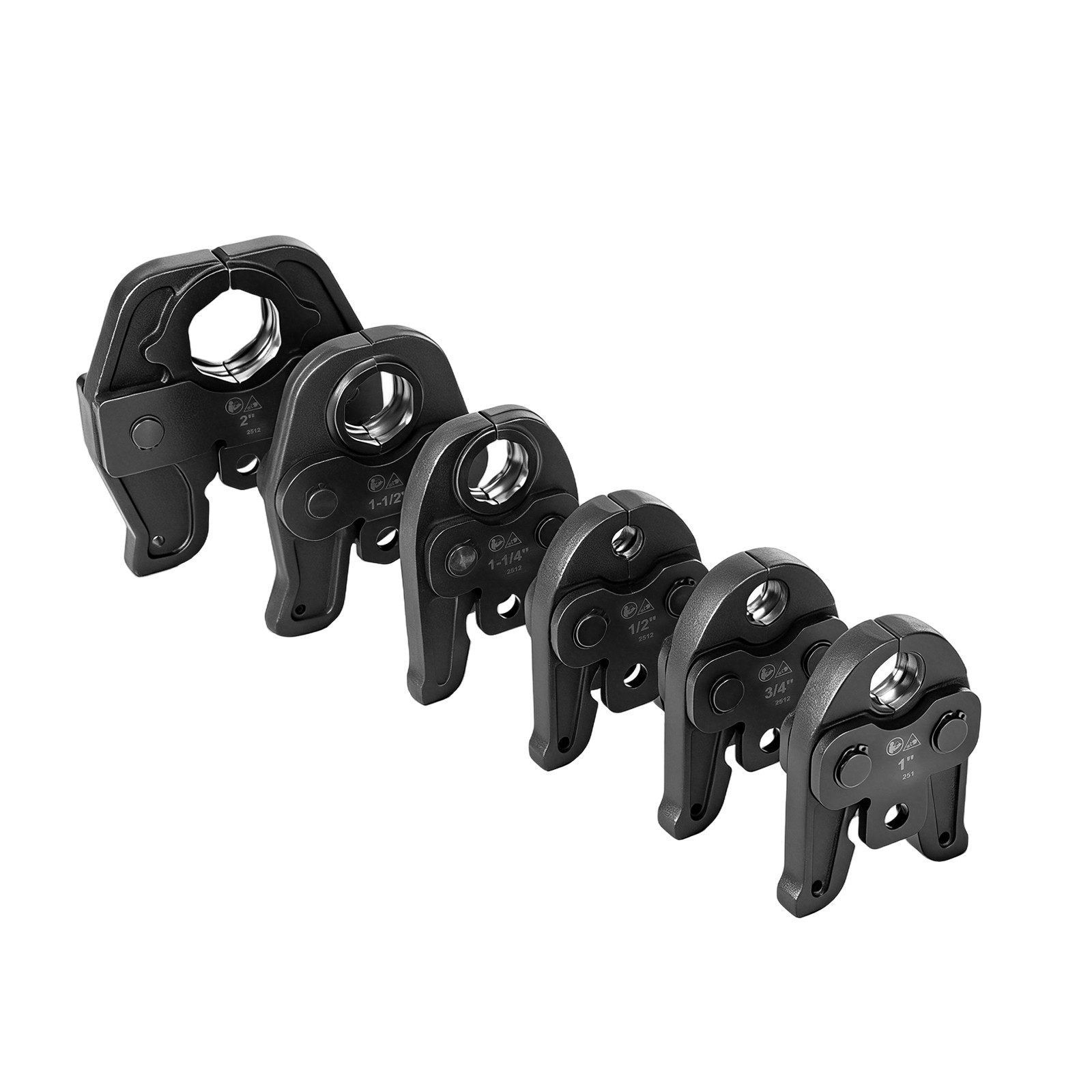 1/2" -2" Pro Press Tool Pipe Crimping Kit Press Tool Battery Kit with 6 Jaws