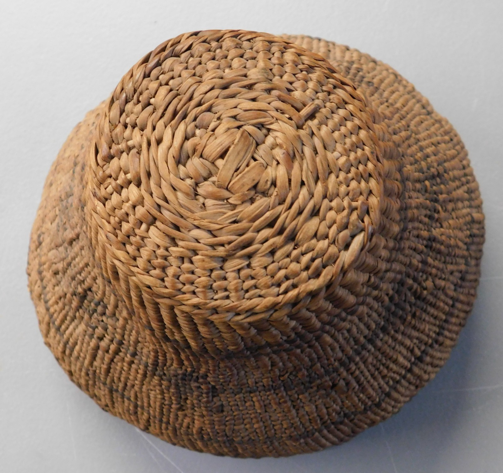 “Antique Washoe Native American burden basket Great Basin twined carrying 19th c