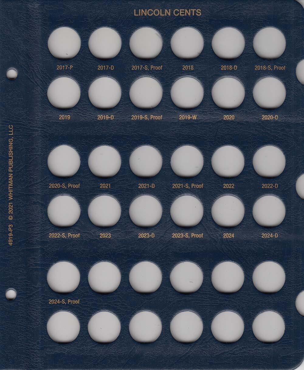 Lincoln Cents Coin Album 1996-Date Folder By Whitman 2235 New Free Page Shipping
