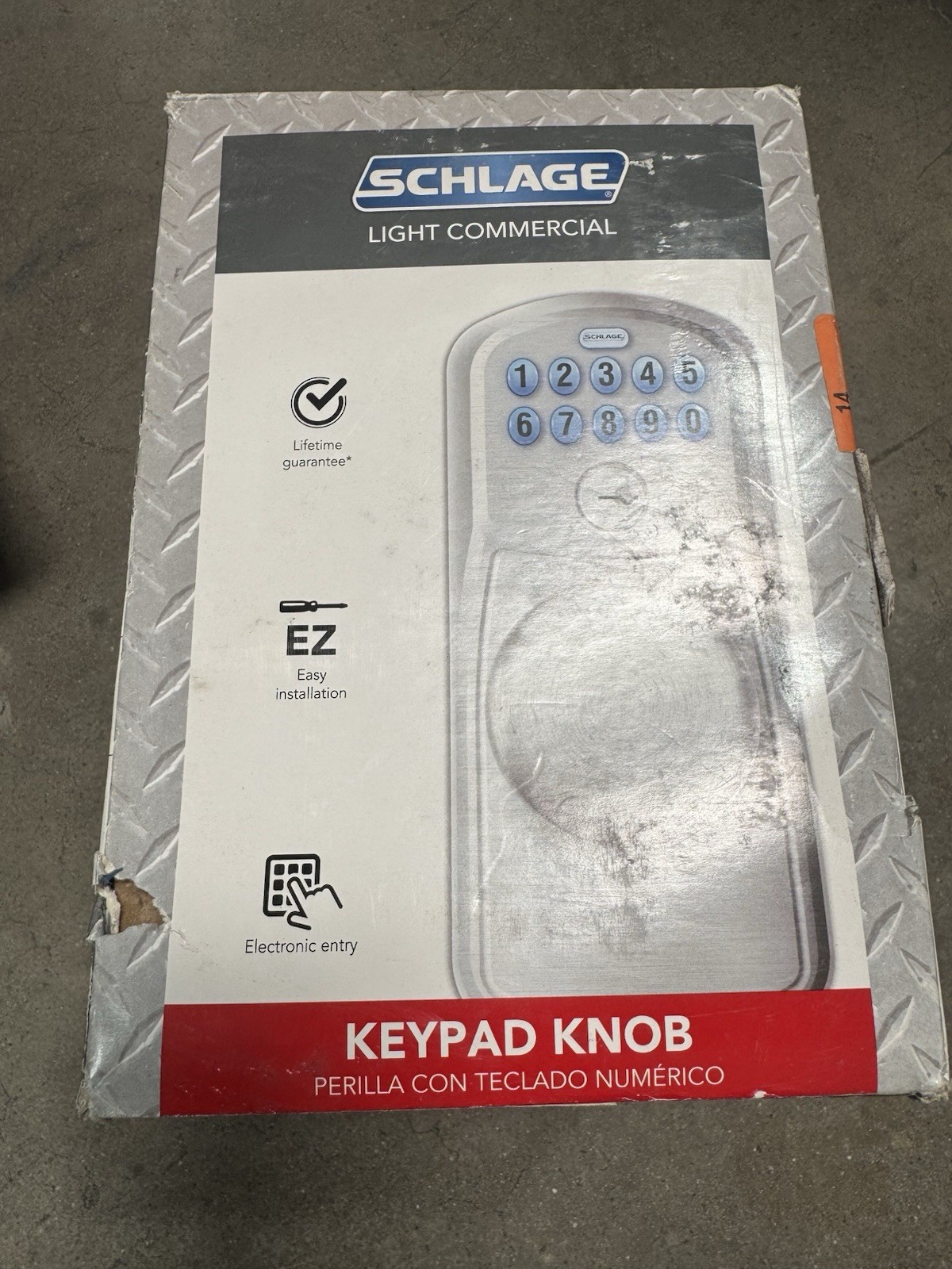 Schlage FE595CS V PLY 626 ORB Plymouth Commercial Keypad Entry & Flex-Lock, knob