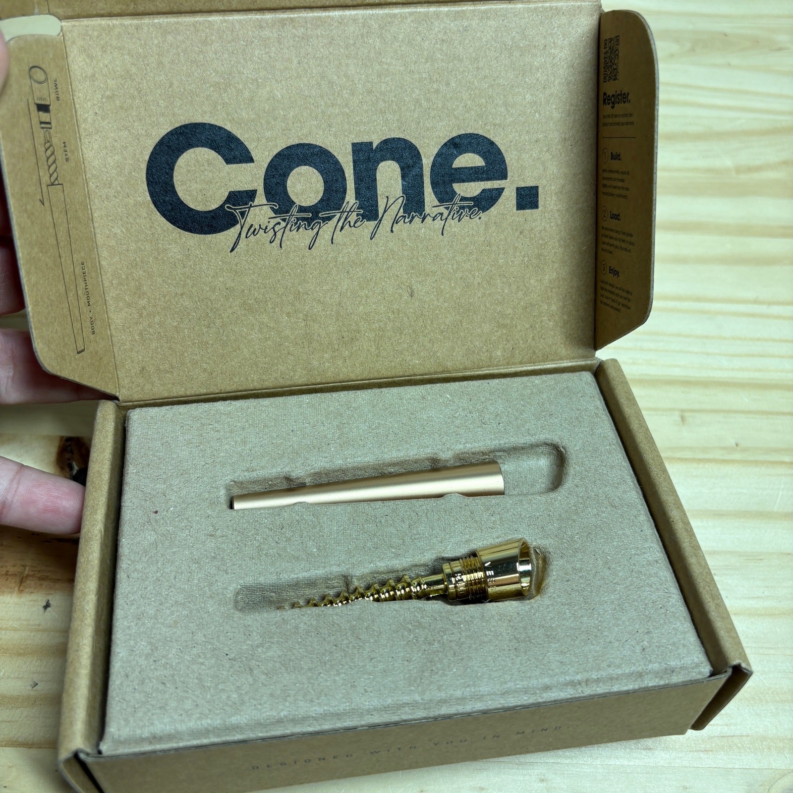 Vessel Cone Twisting The Narative Sleek - Rose Gold