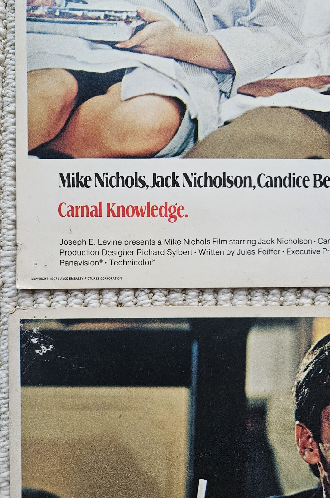 Carnal Knowledge 1971 six orig US 11x14 lobby cards Art Garfunkel Jack Nicholson