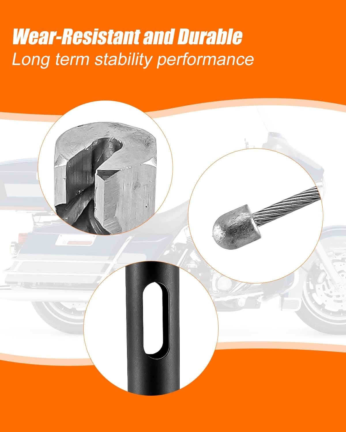 Aluminum+Stainless steel Clutch Cable Extender Fit for Harley Touring Models ...