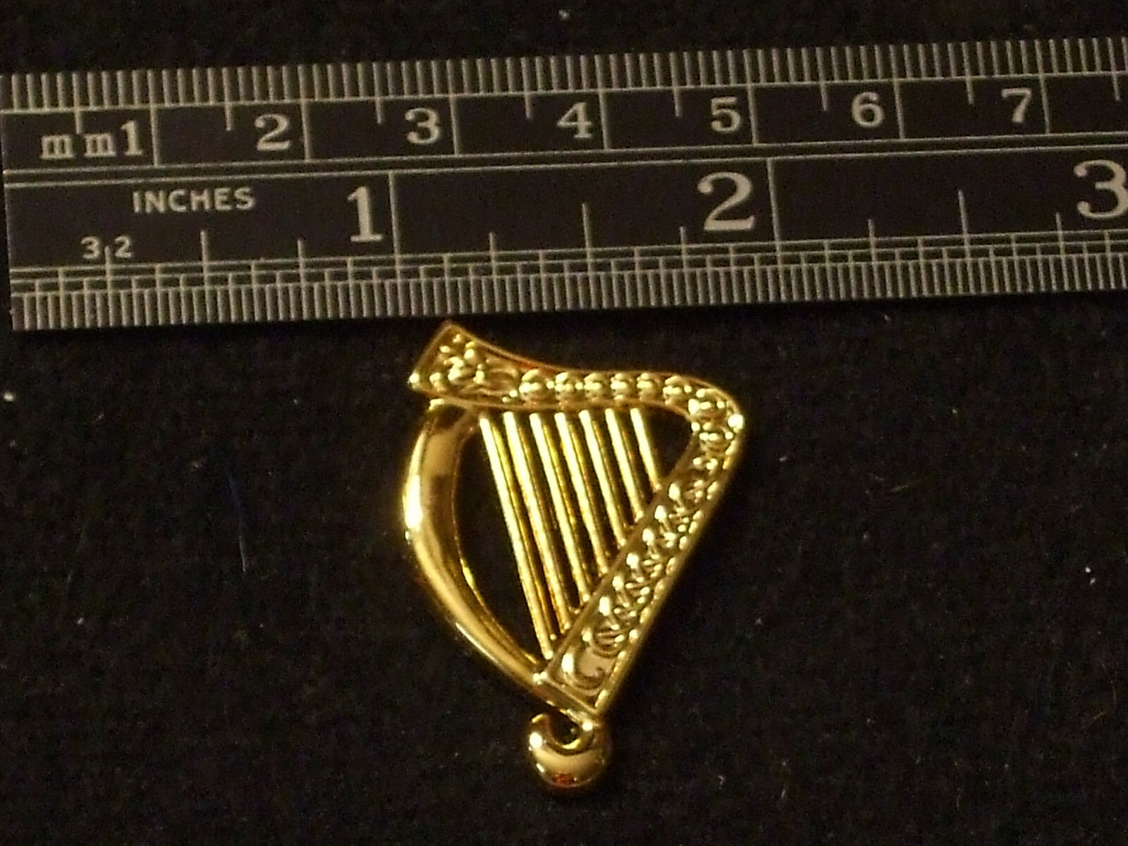 Irish, Celtic, Gaelic Harp Pin / Brooch Gold Color – St. Patrick’s Day
