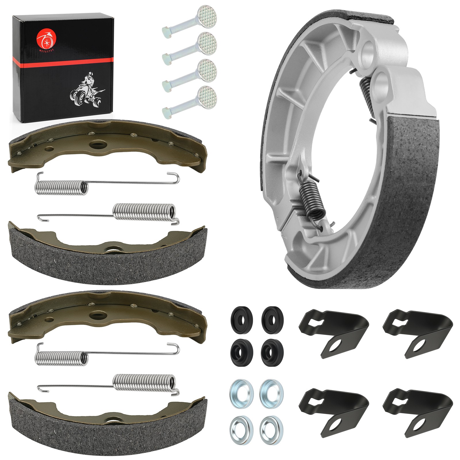 Front & Rear Brake Shoes Kit 2000 - 2006 for Honda Rancher 350 TRX350FE/FM/TE/TM