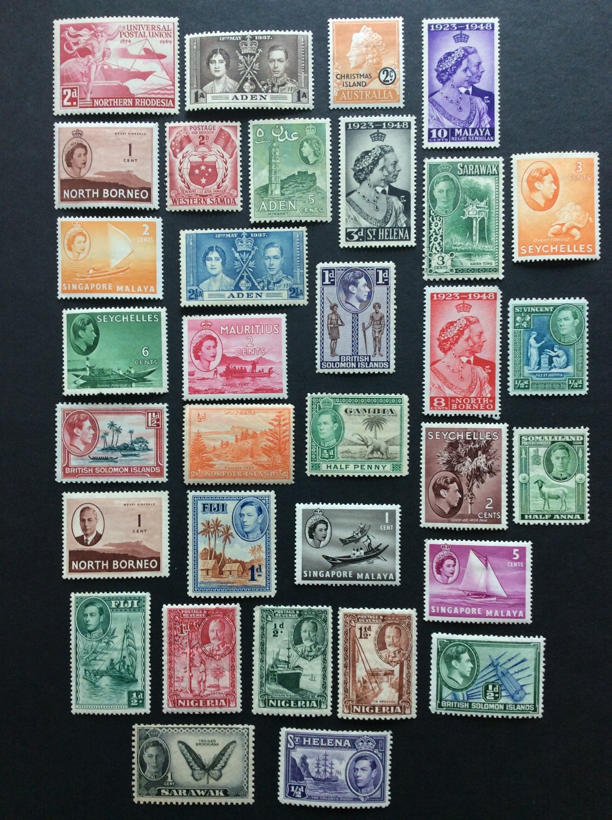 BroadviewStamps British colonies 33 stamps MH F-VF