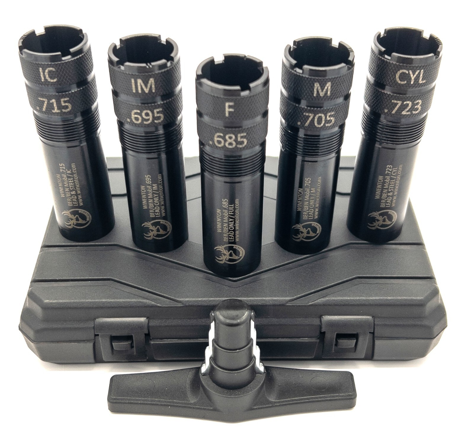 Beretta/Benelli Mobil Thread 12ga Extended Choke Tubes Set 5 pcs Black Winenton™