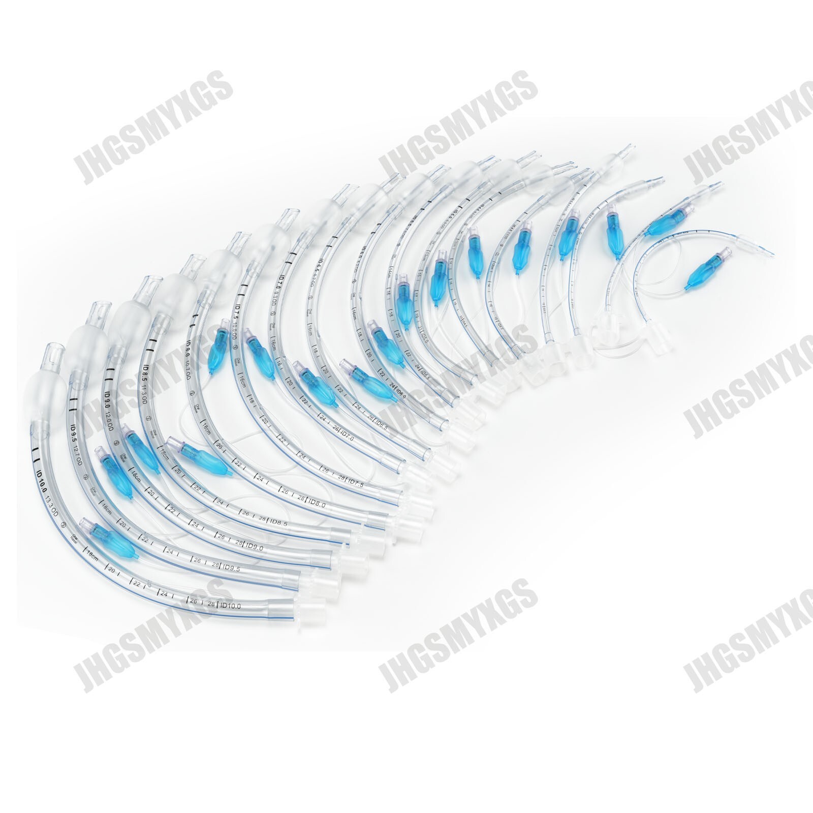 17pcs Endotracheal Tube With Cuff Disposable Endotracheal Intubation 2.0-10.0mm