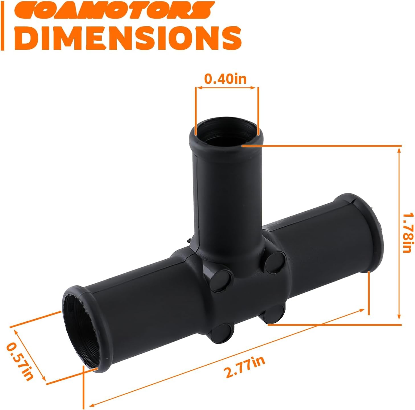 2PCS Heater Hose Tee Connector T Pipe 87248-60460 for Land Cruiser 1992-2007 Seq