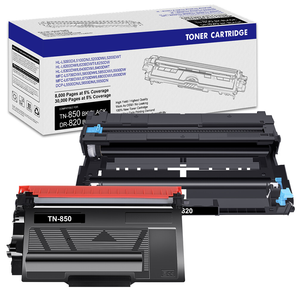 TN850 Toner or DR820 Drum HY Combo for Brother MFC-L5850DW L5800DW L5900DW Lot
