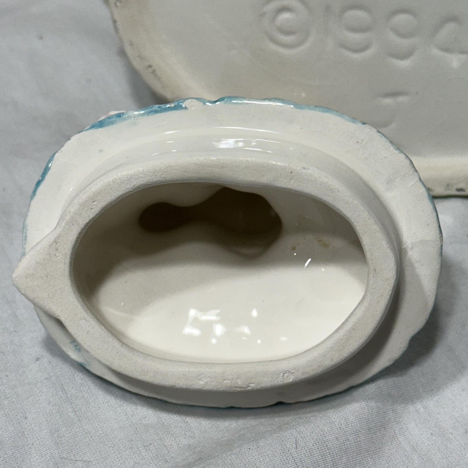 Vintage Mercuries Bunny Cottage House Teapot Ceramic Easter Floral Pastel 1994