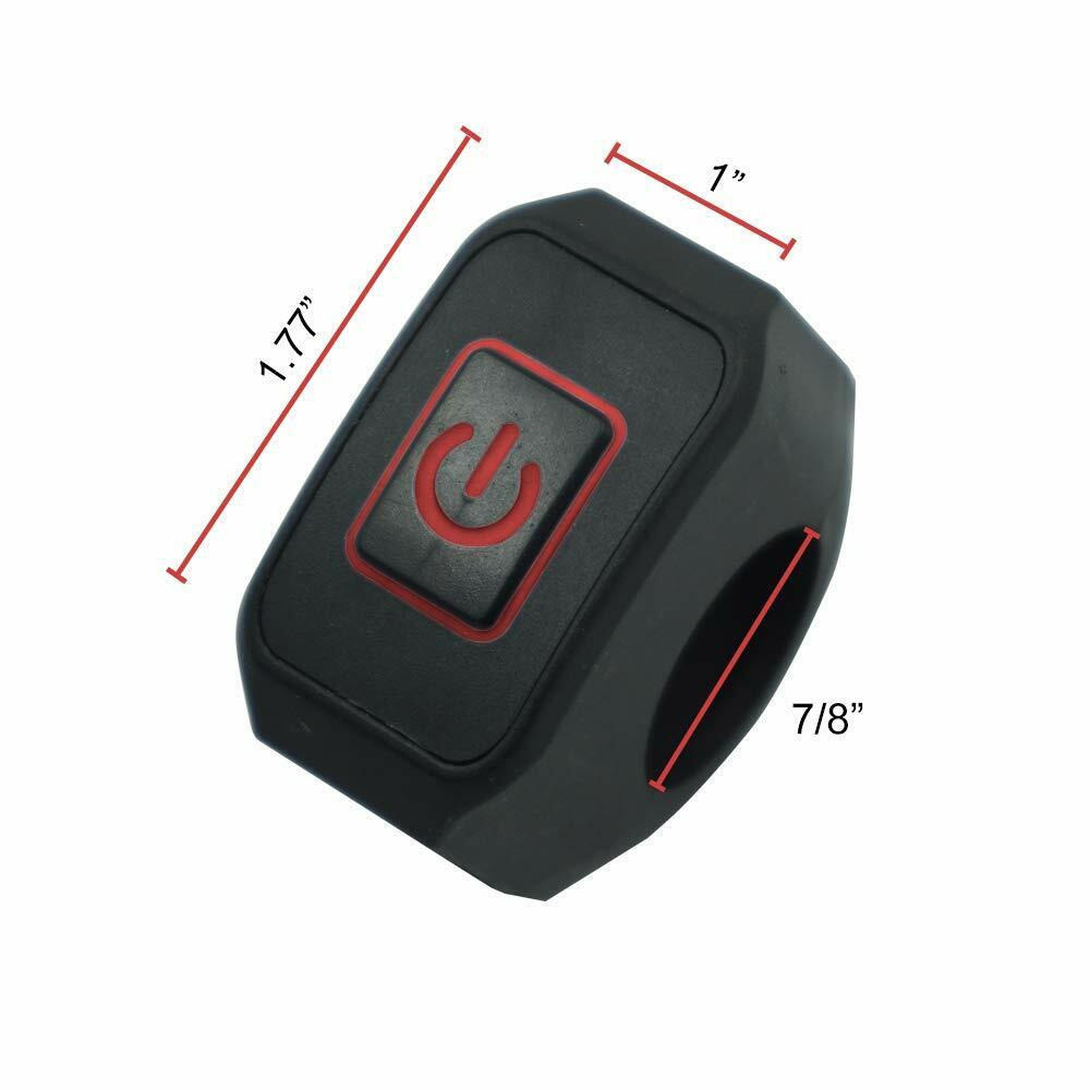 7/8" Motorcycle / Scooter Fog Light Flip Switch On Off DC 12V Handlebar Mounted