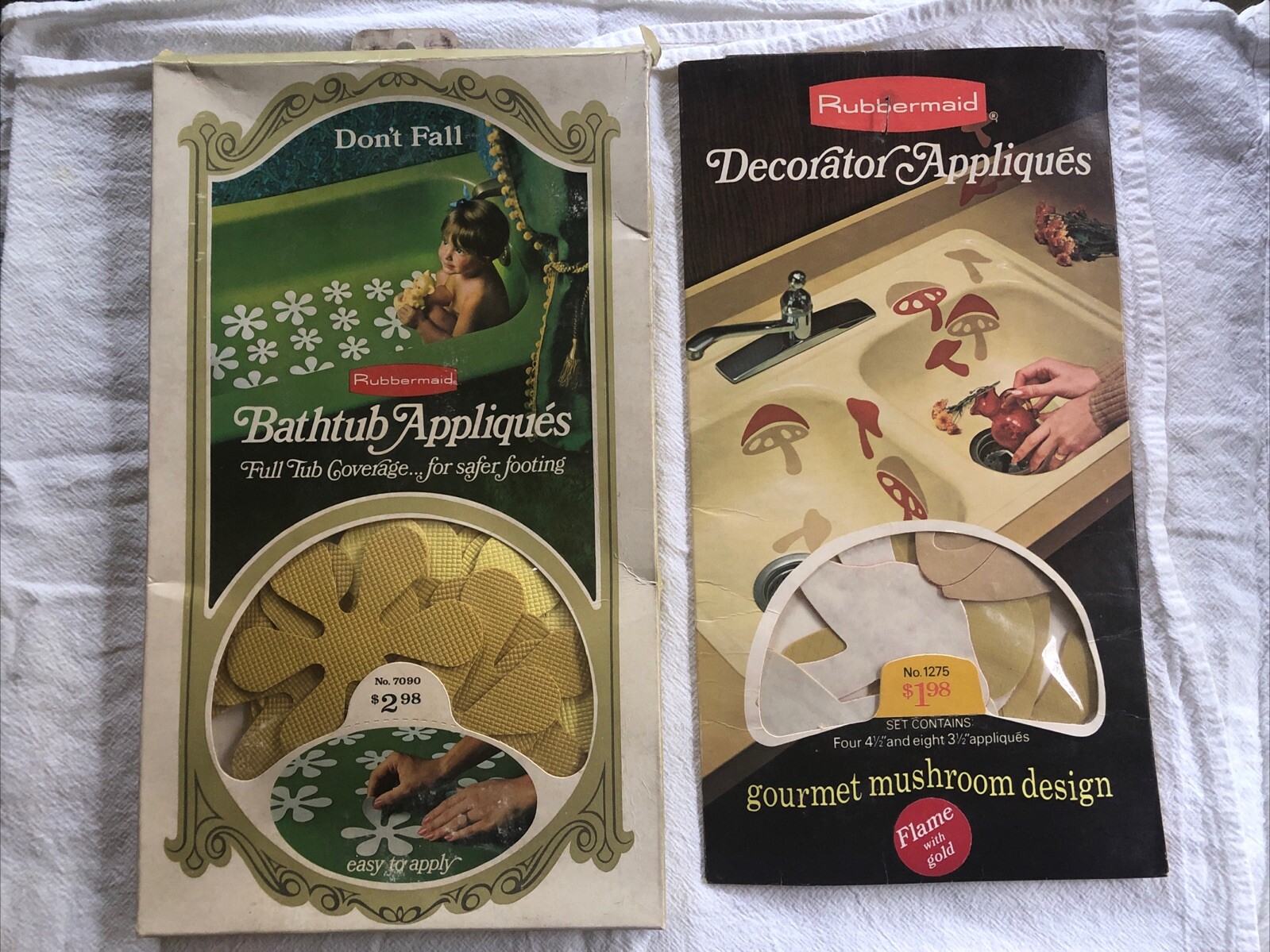 Vintage Rubbermaid Appliqués 1969 & 1972