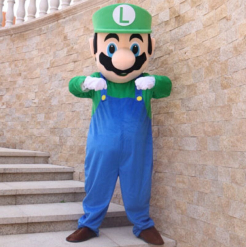 Super Mario Mascot Costume Cosplay Party Fancy Dress Brothers Suits Adult Size
