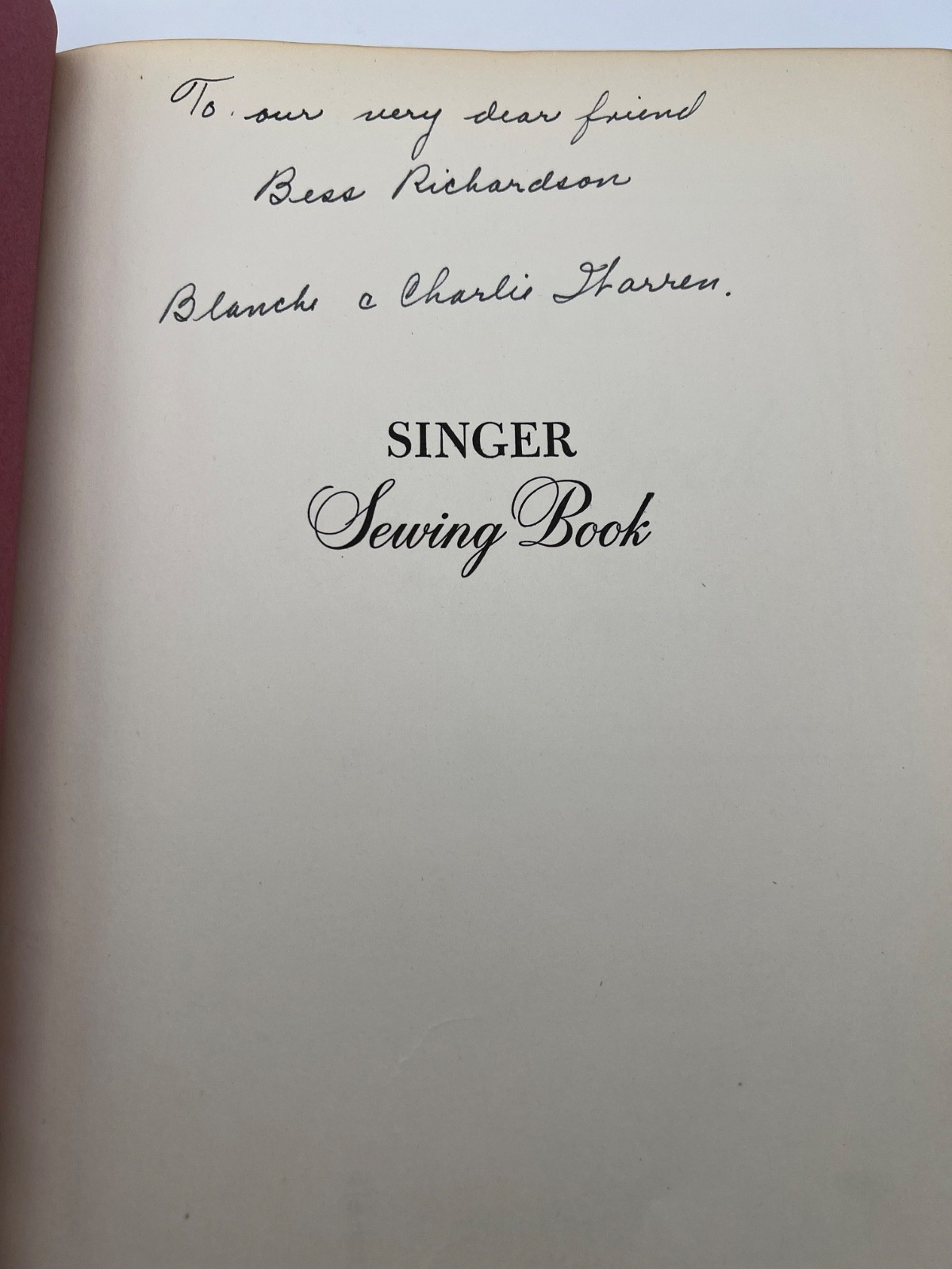 Vintage 1950 SINGER SEWING BOOK Illustrated Home Techniques By Mary Picken HC