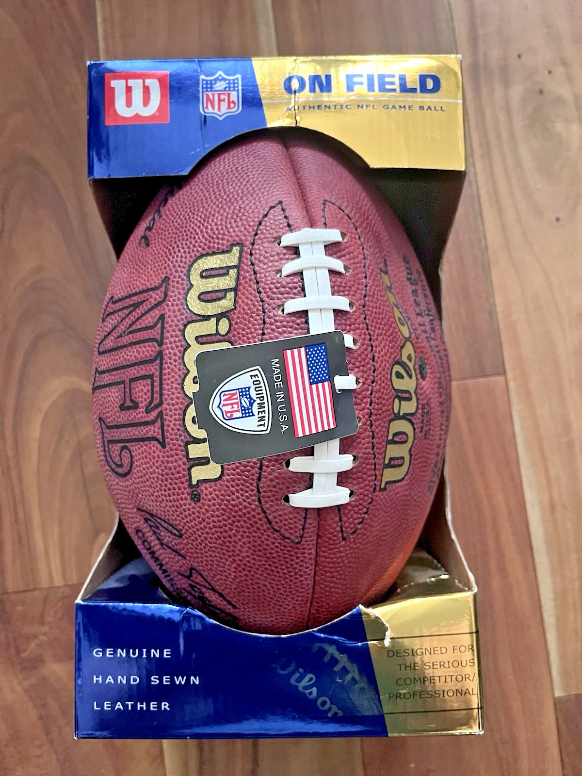 NEW WILSON OFFICIAL NFL PRO GAME BALL LEATHER FOOTBALL - Paul Tagliabue - READ