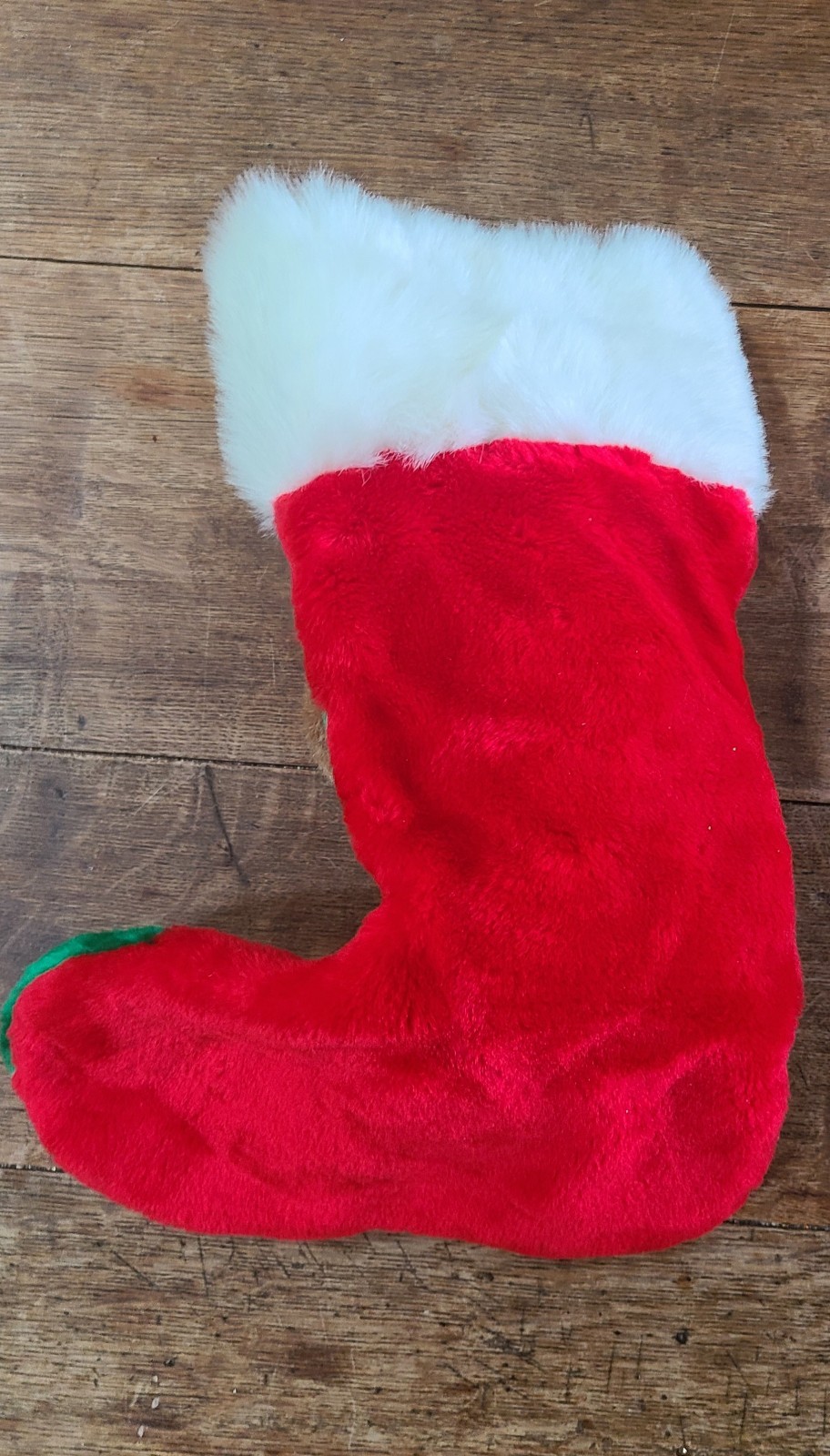 Vintage Prima Creations Reindeer Moose Plush Christmas Stocking Fluffy