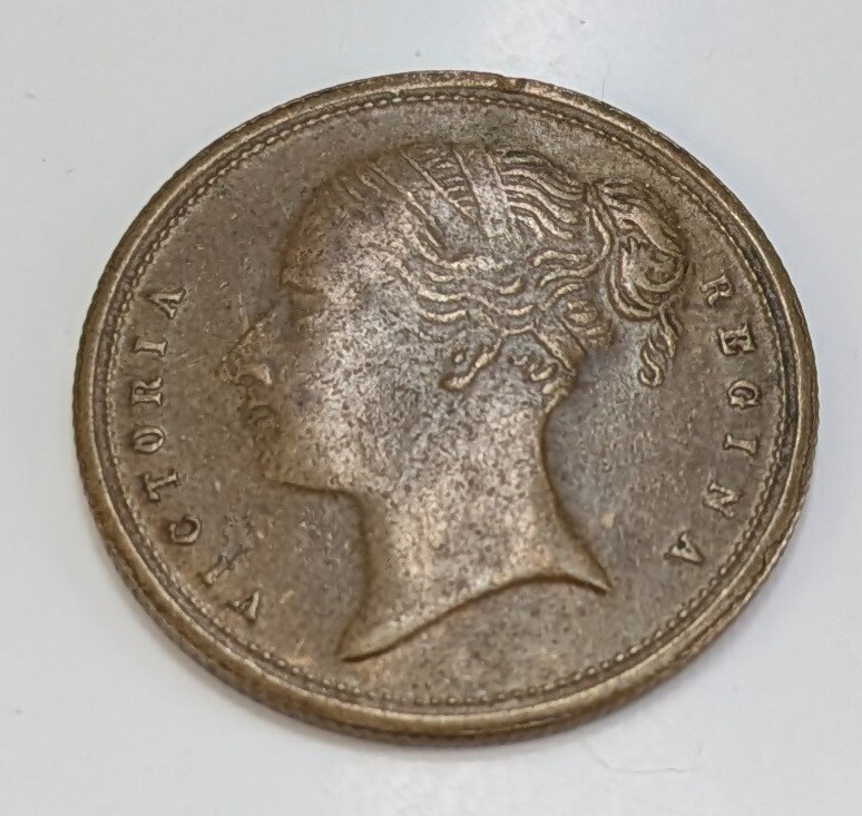 Unknown Antique Queen Victoria Coin Eagle Bird Gold Lustre English Old Token UK