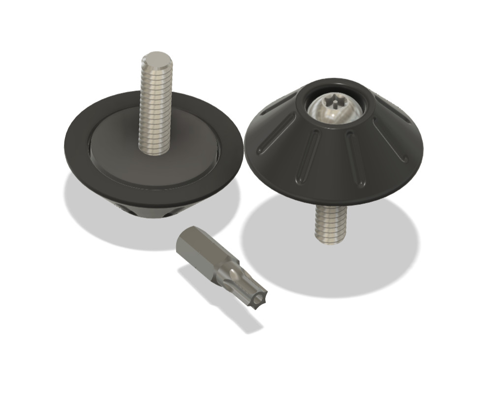 Hummingbird Helix/SOLIX Tamper Resistant Gimbal Knobs 1/4"-20 Thread