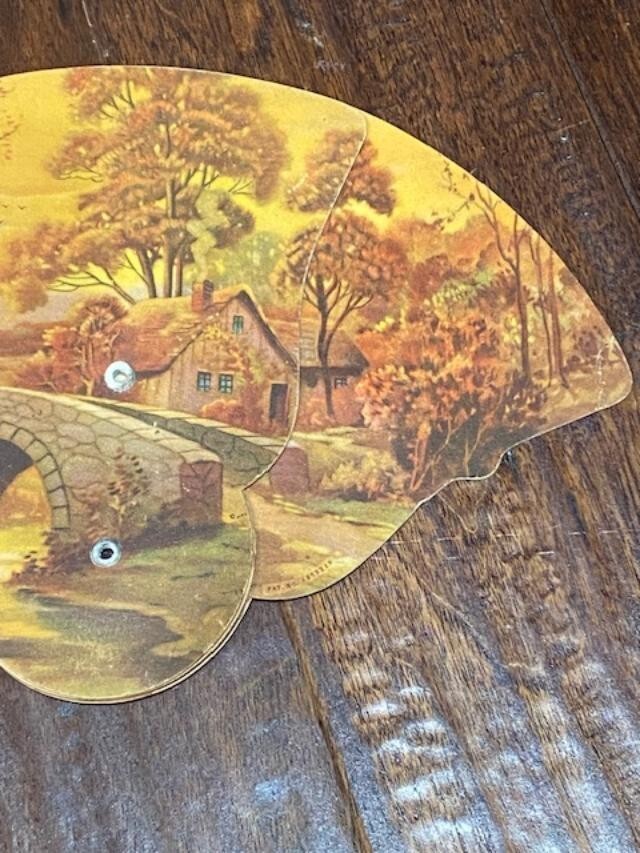 Vtg Church Fan Hand Held 1950s