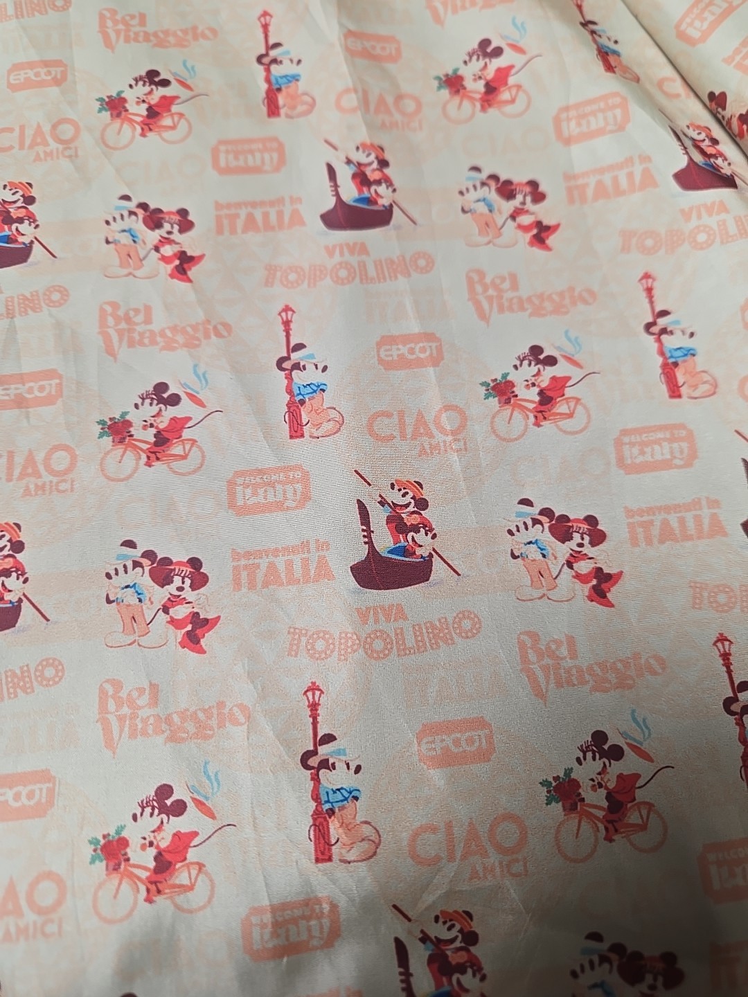 Walt Disney World Epcot Center Jacket Medium Sample Tagged Italy Satin Lined