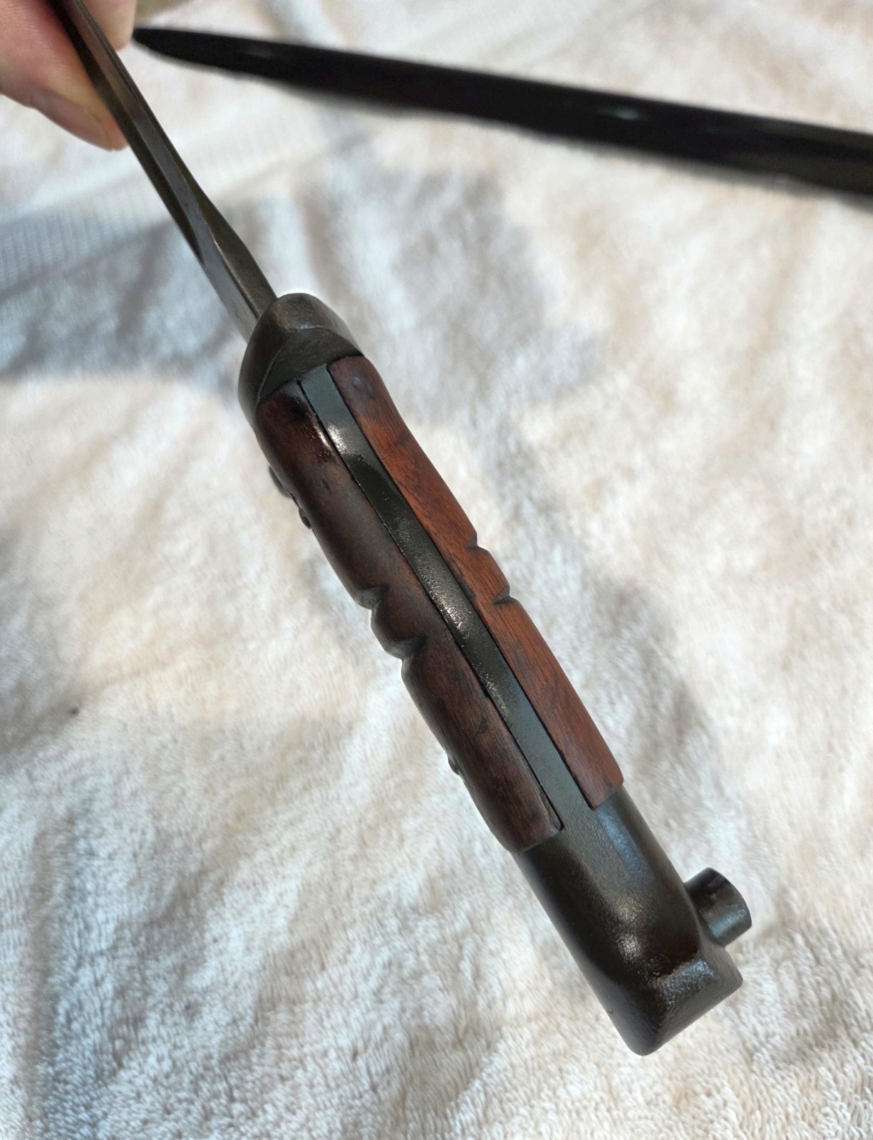 Real U.S. WWI Winchester Built M1917 Enfield Bayonet and a Repro also