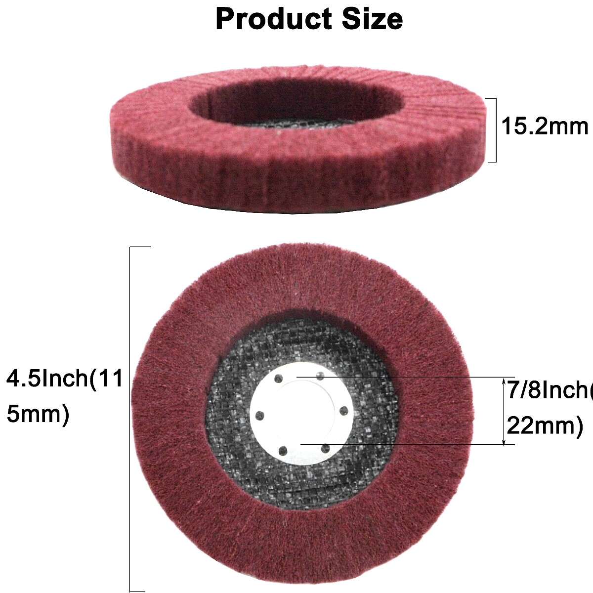 5PCS 4-1/2 inch Nylon Flap Disc Metal Polishing Buffing Angle Grinder Wheels 4.5