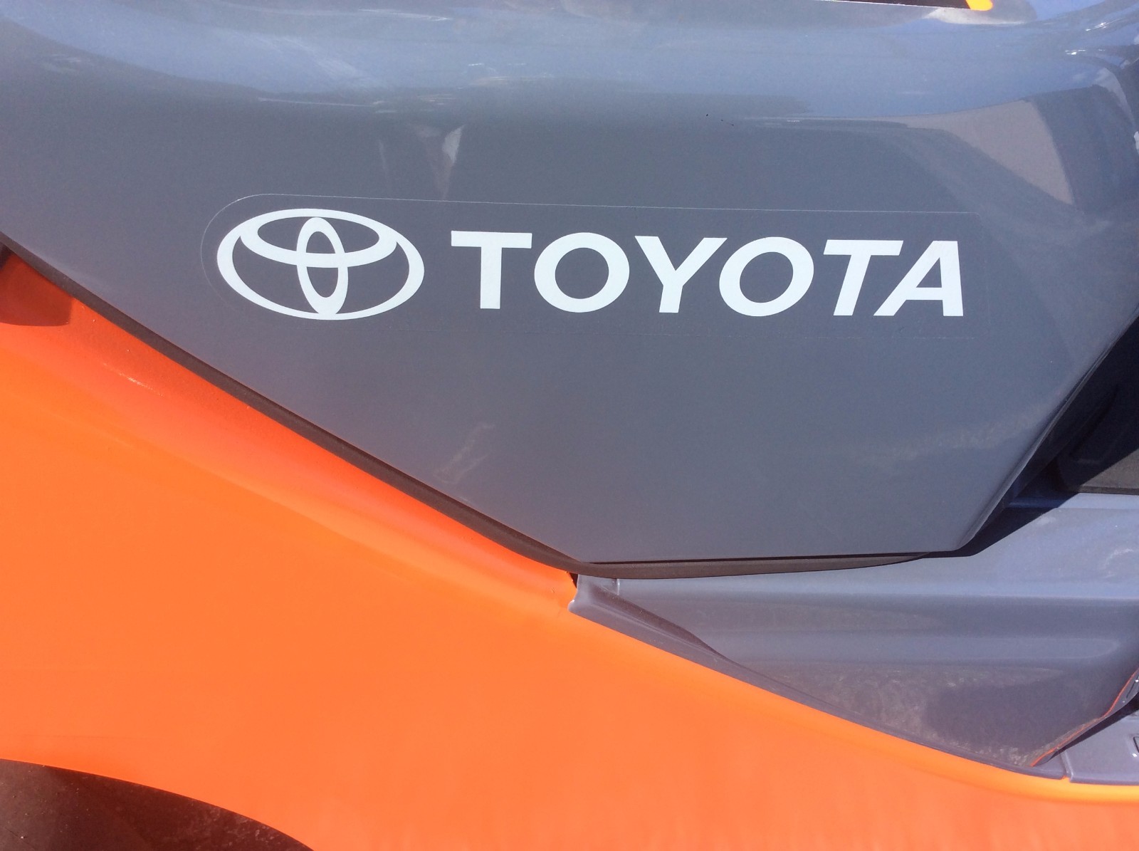 Toyota Forklift Decal Kit detailed with safety decals ( Light GRAY)