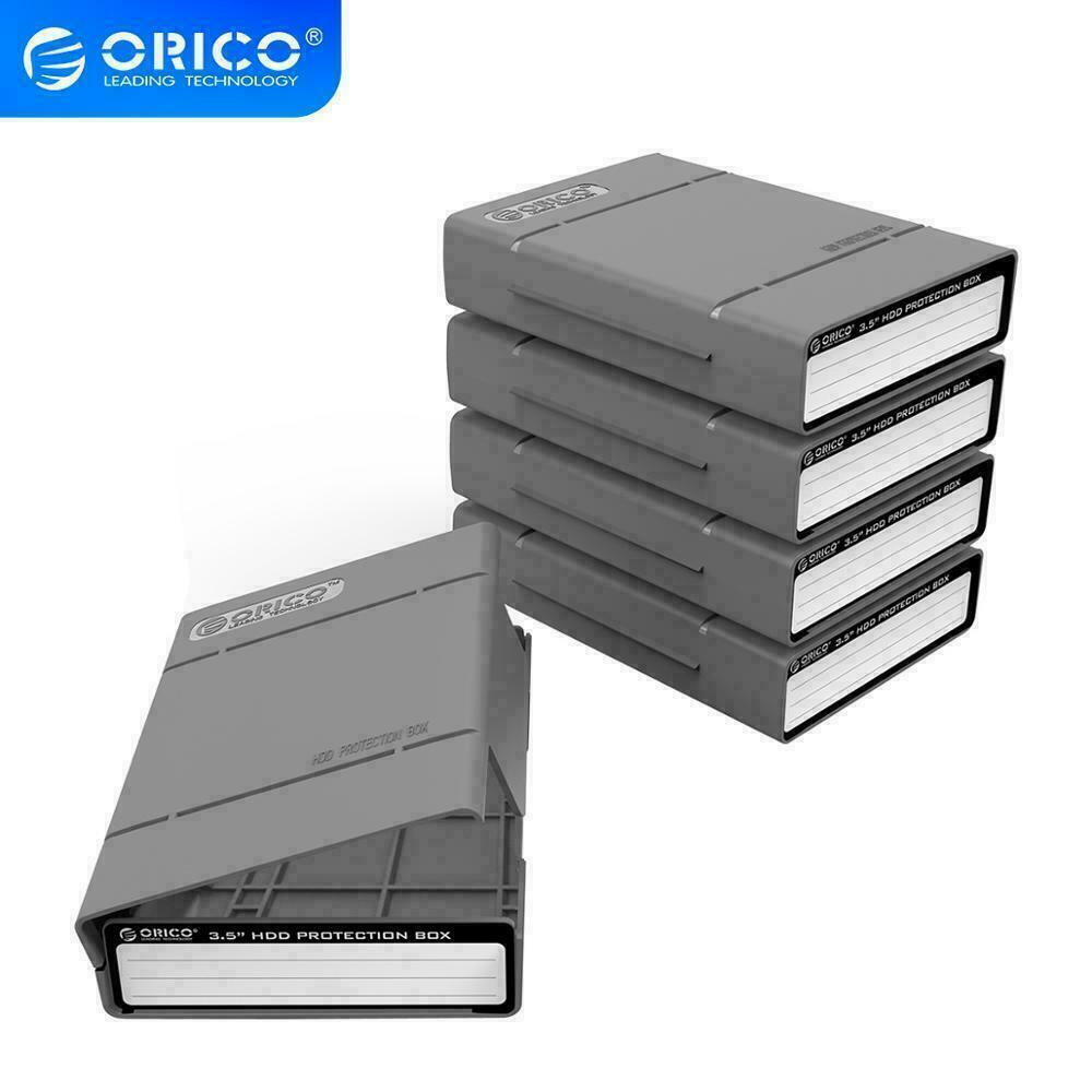 5Pack ORICO 3.5 inch HDD Hard Drive Protective Case SDD Storage Box HDD Case