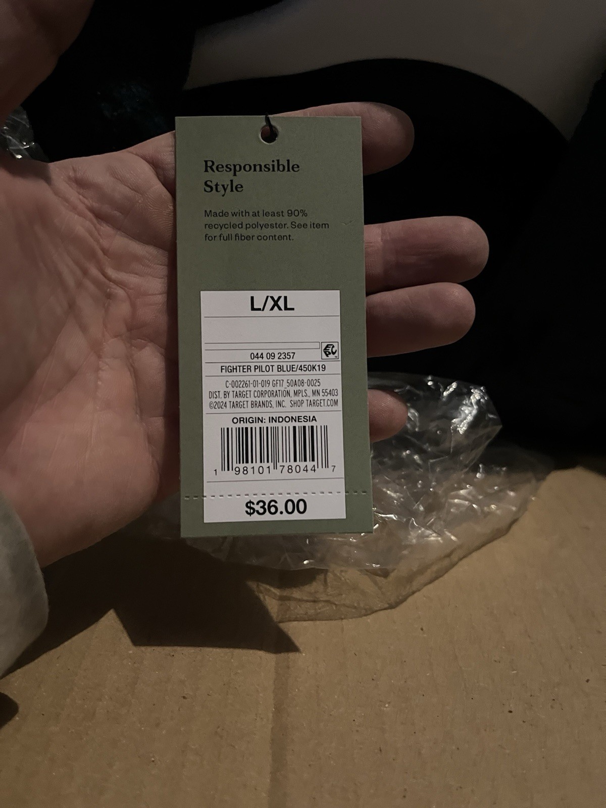 Men’s Goodfellow & Co. Solid Posh Robe Navy Blue L/XL Brand New with Tags