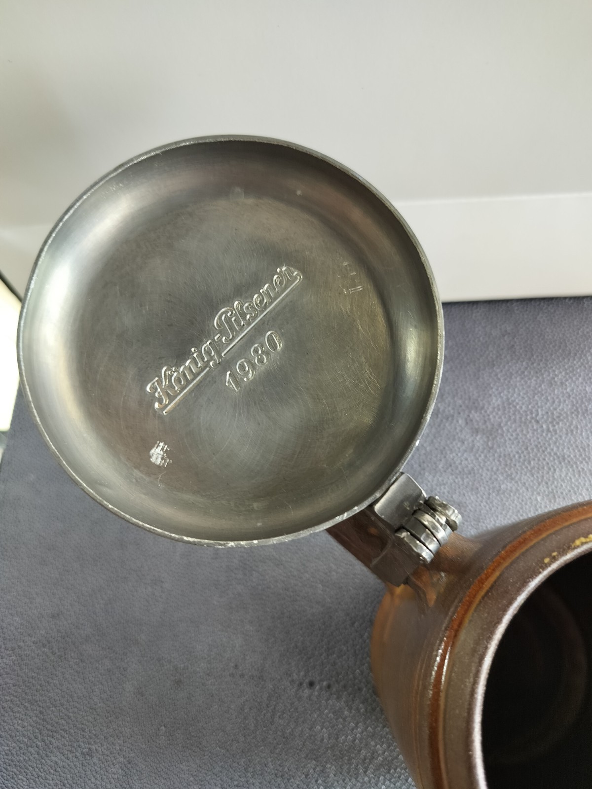 Rare VTG Gerz Koenig Pilsener Jahreskrug 1980