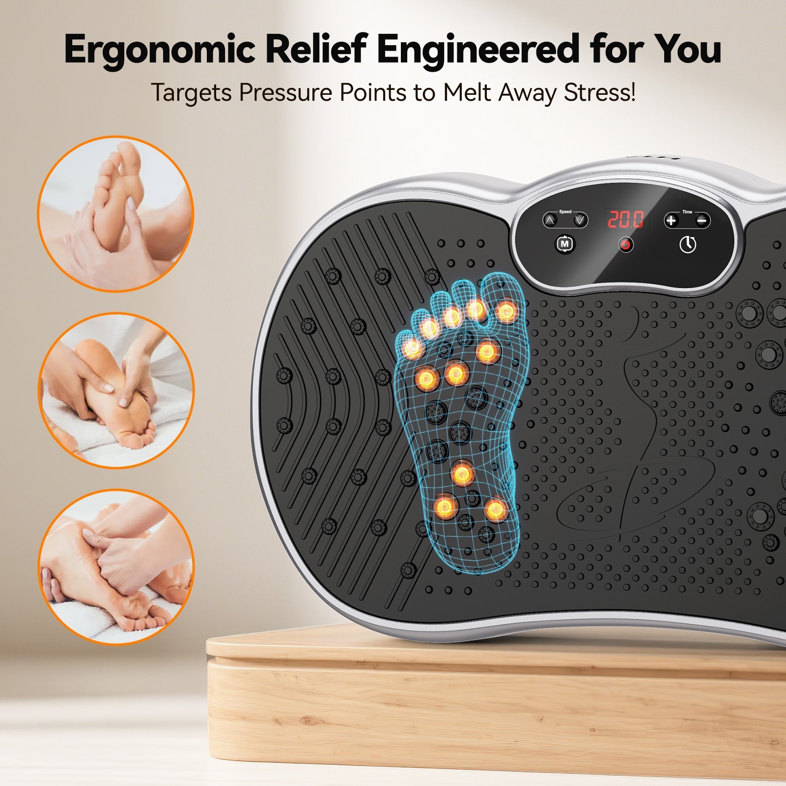 Vibration Plate Fitness Platform Exercise Machine Vibrating Shaking Full Body