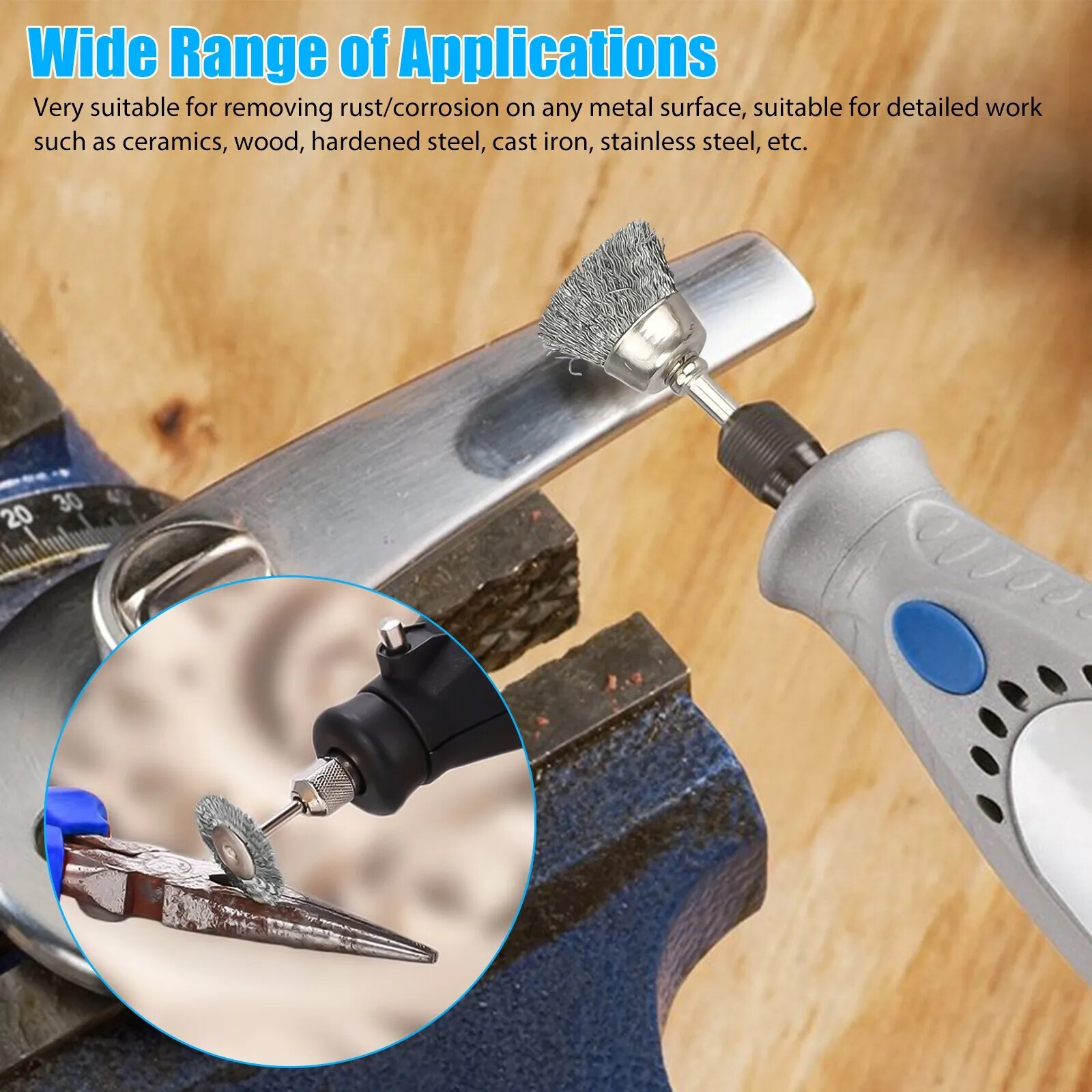 69Pcs Abrasive Wheel Polishing Buffing Grinding Brush Kit For Dremel Rotary Tool