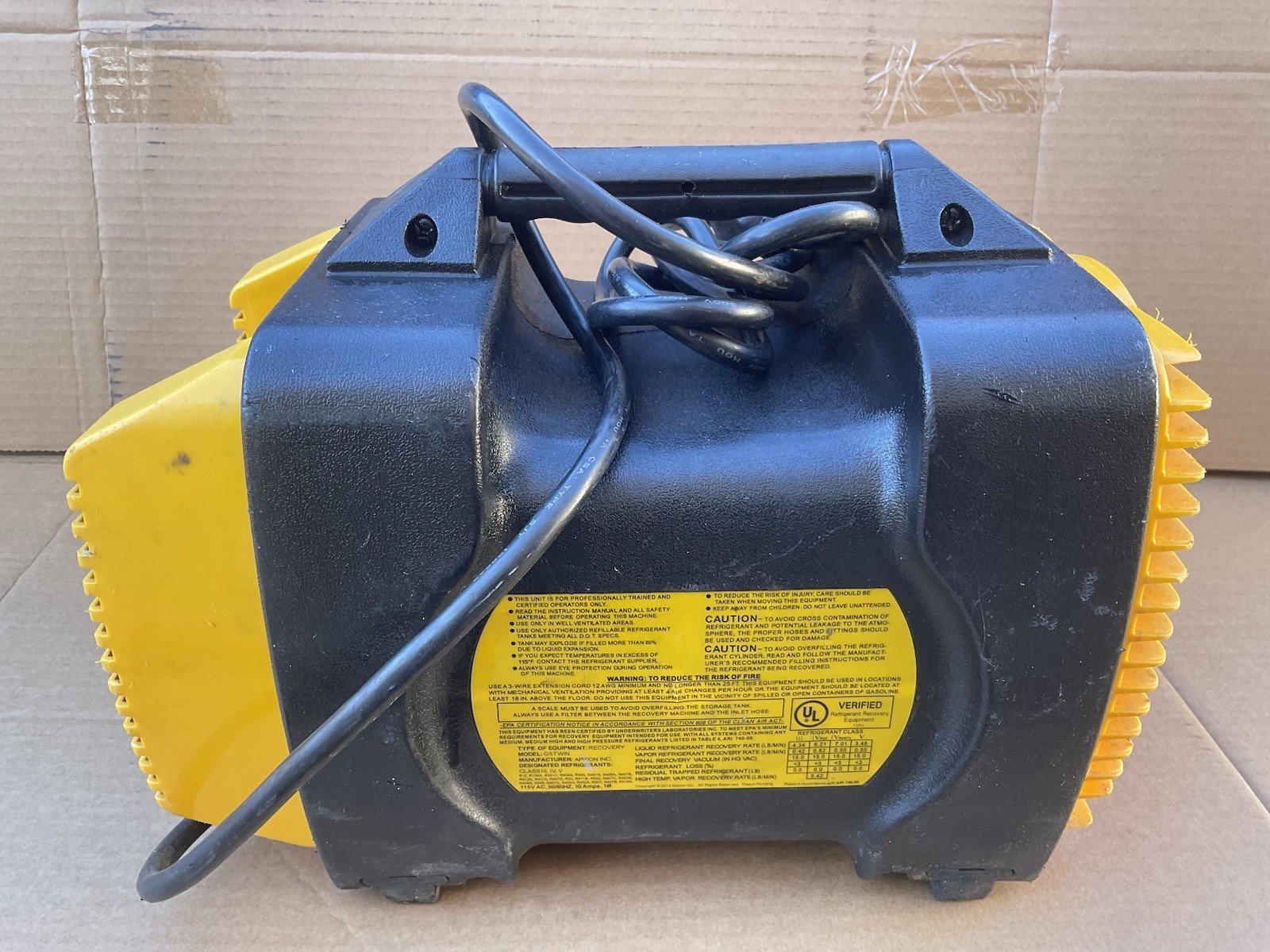 Appion G5 TWIN Refrigerant Recovery Machine Unit Used