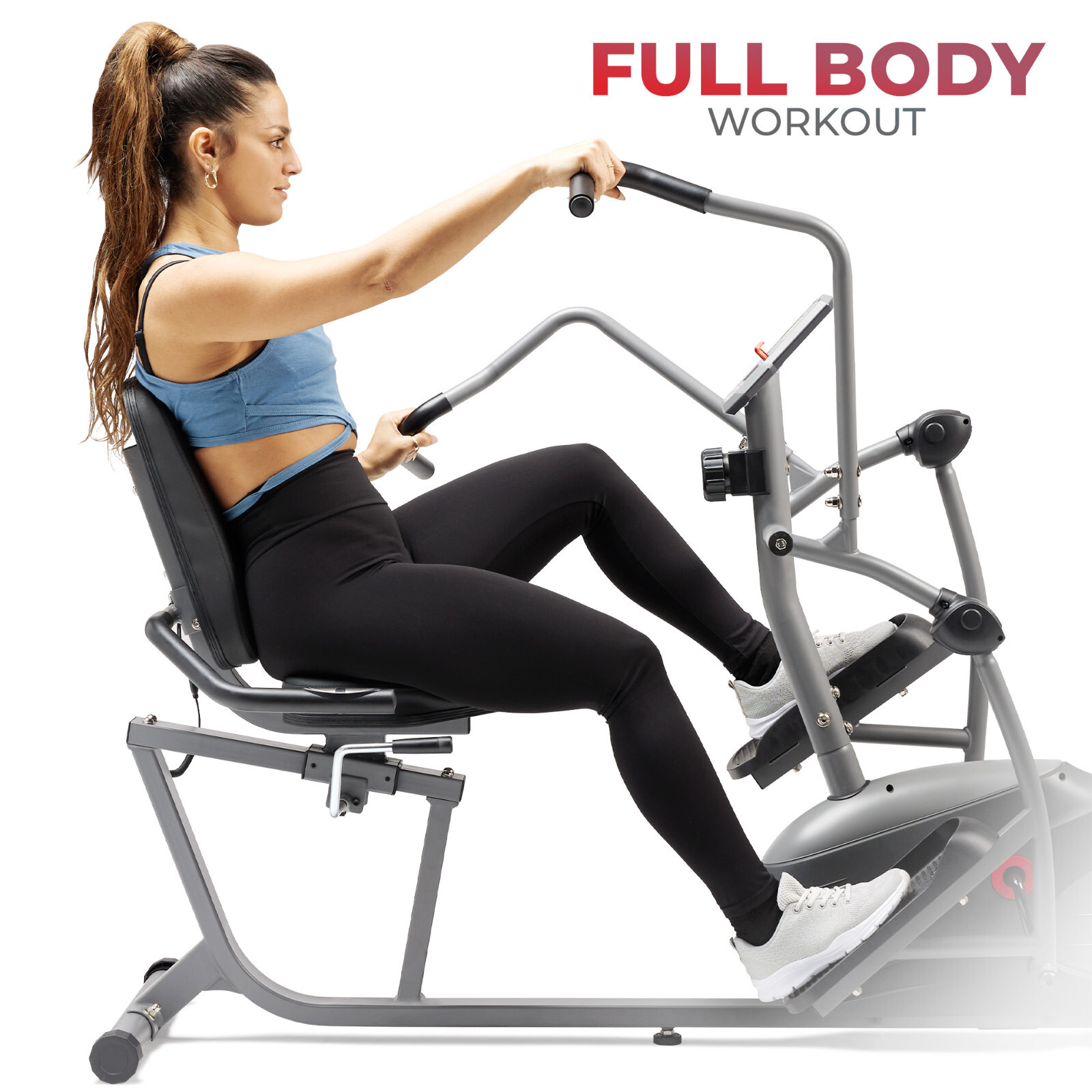 Sunny Health & Fitness Smart Recumbent Cross Trainer Elliptical - SF-RBE420035